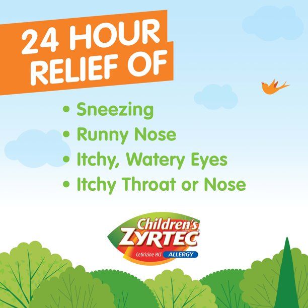 Zyrtec Children's 24 Hour Allergy Relief Syrup,  Bubble Gum - 4 fl oz