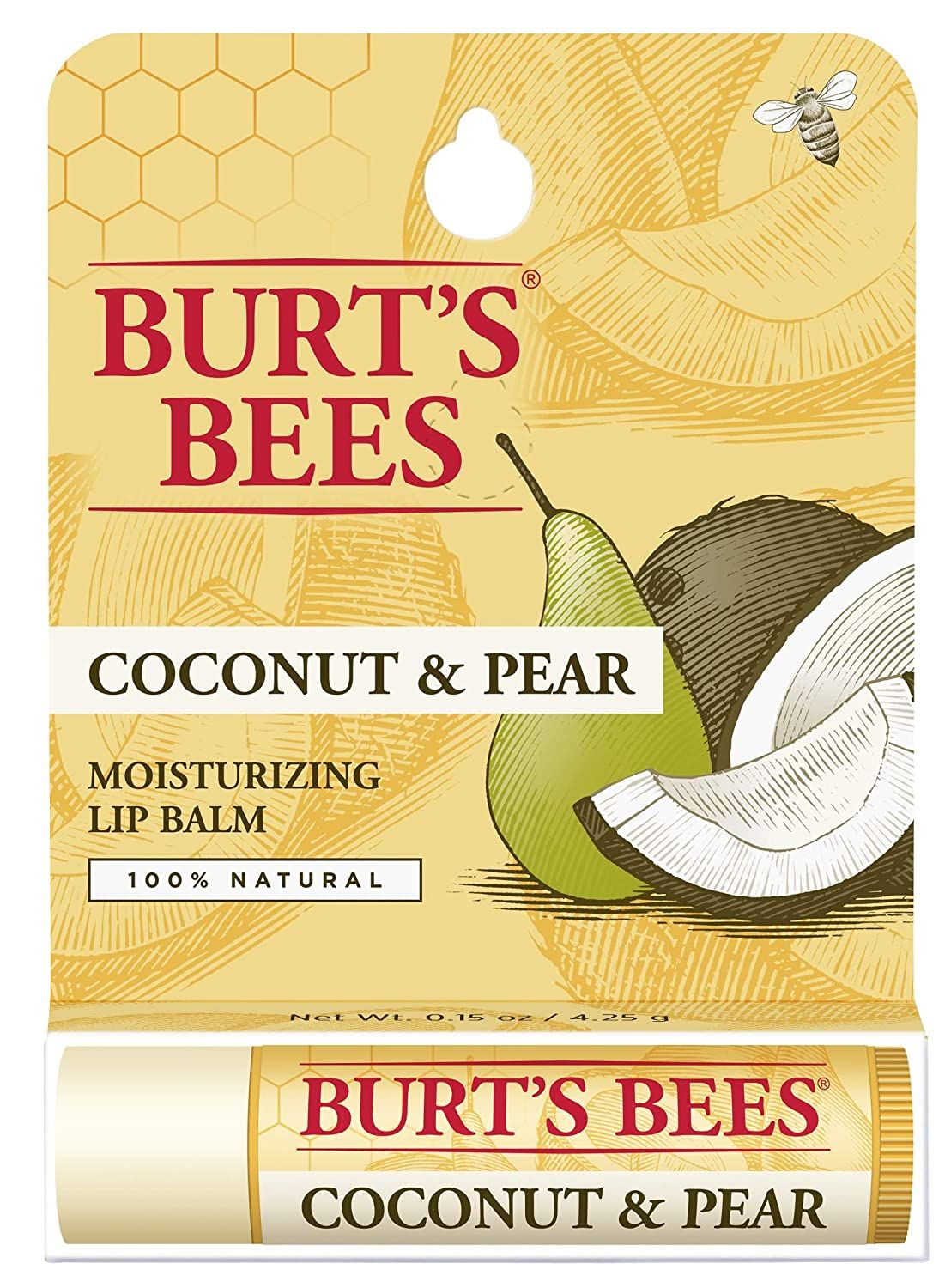 Burt's Bees® 100% Natural Moisturizing Lip Balm, Coconut & Pear - 1 ct