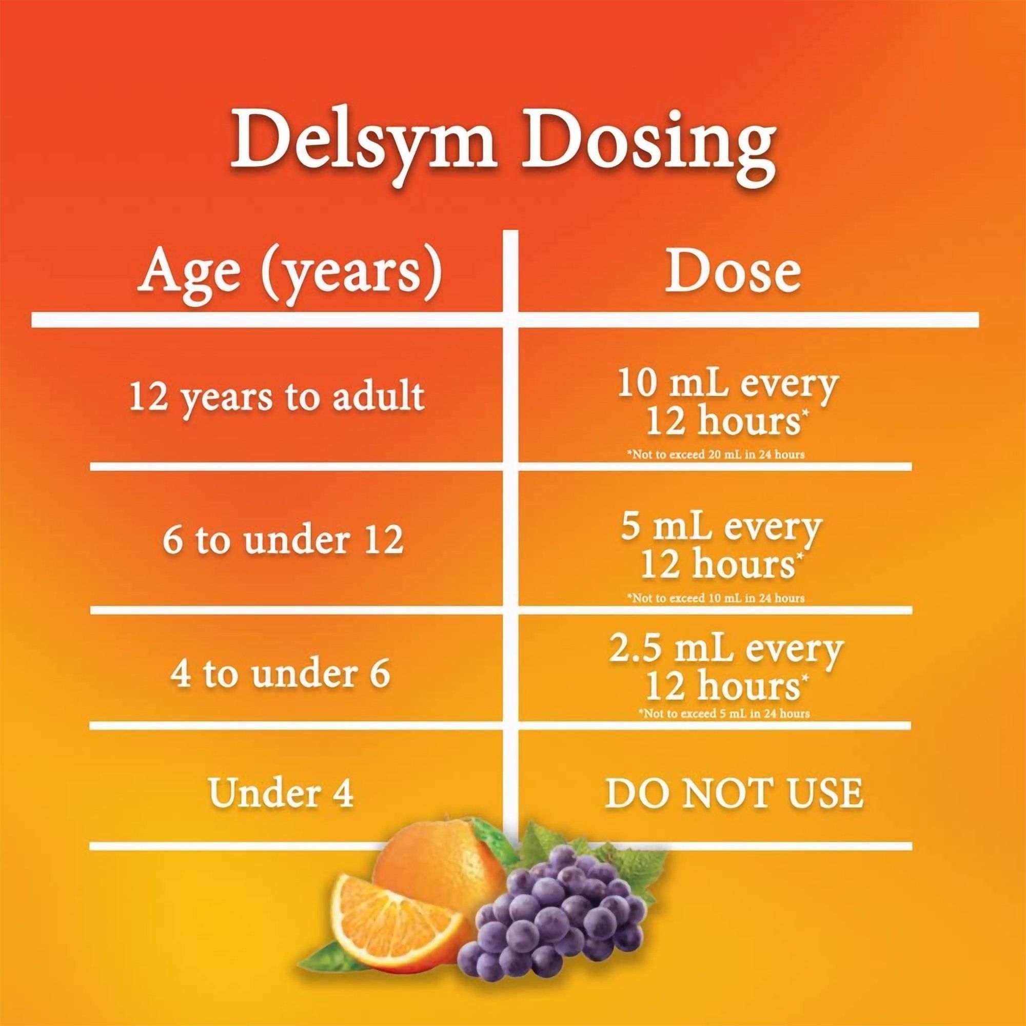 Delsym Adult Cough Suppressant Liquid, Orange Flavor - 3 fl oz