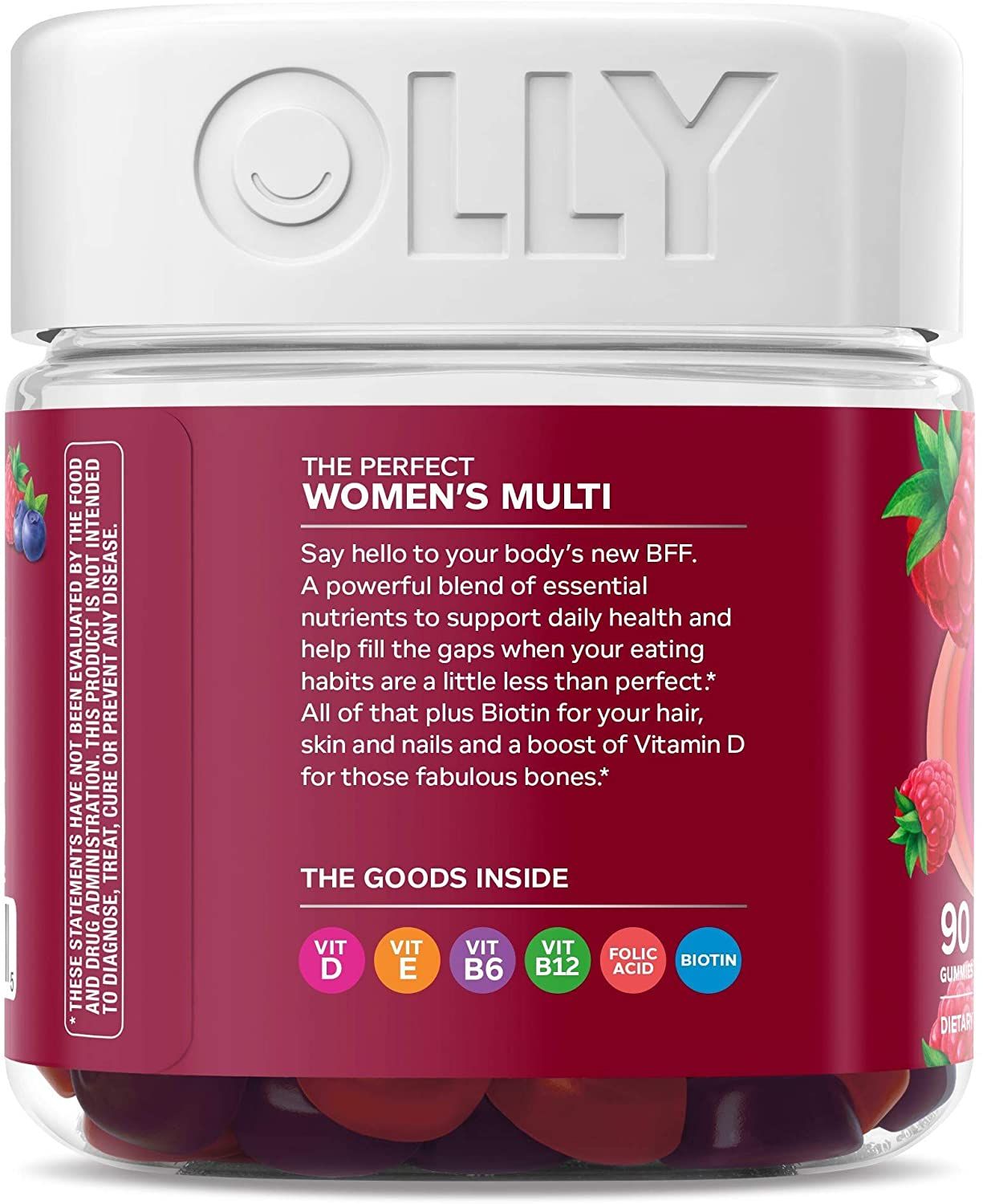 OLLY Women's Perfect Multivitamin Gummies, Berry - 90 ct