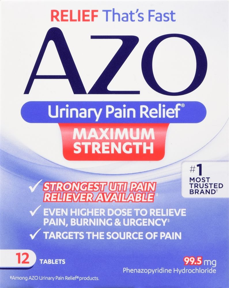 AZO Urinary Pain Relief Tablets Maximum Strength - 12 ct