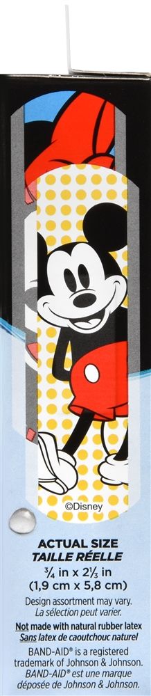 Band-Aid Mickey Mouse Adhesive Bandages, All One Size - 15 ct