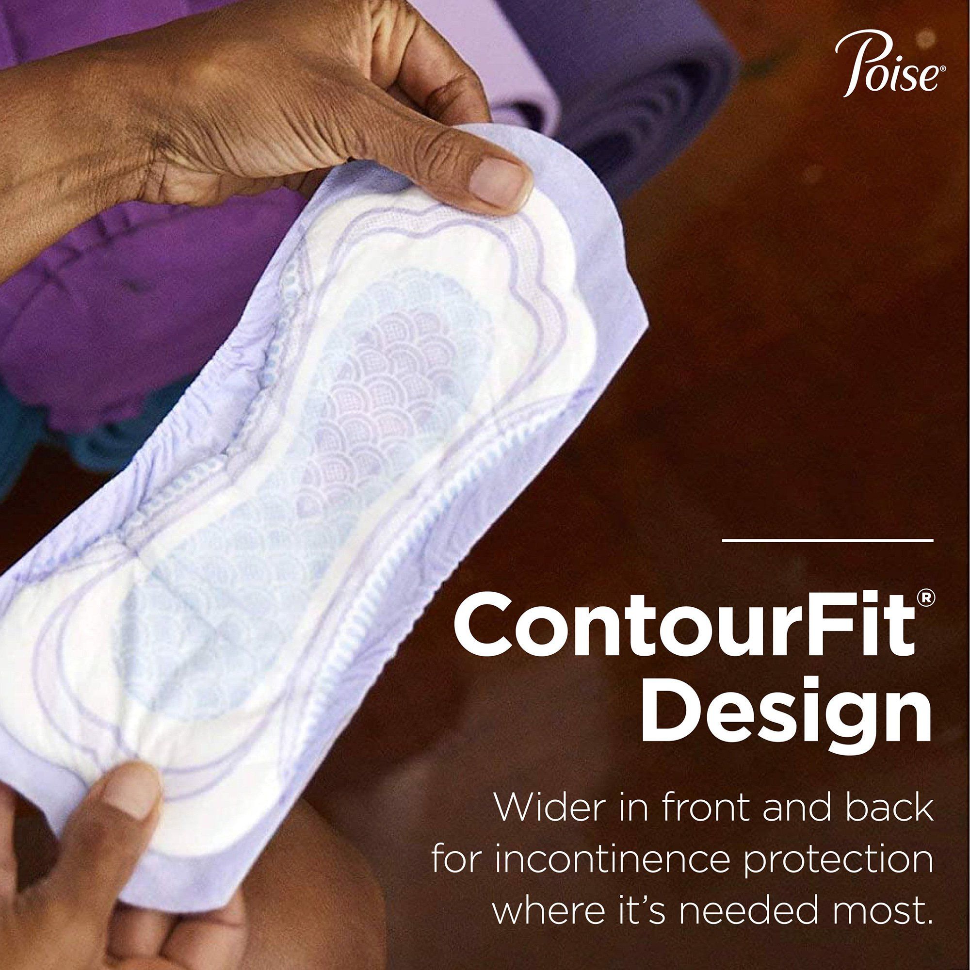 Poise Postpartum Incontinence Pads, Moderate Absorbency, Long - 54 ct