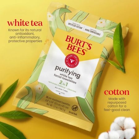 Burt's Bees Purifying White Tea Facial Wipes - 30 ct
