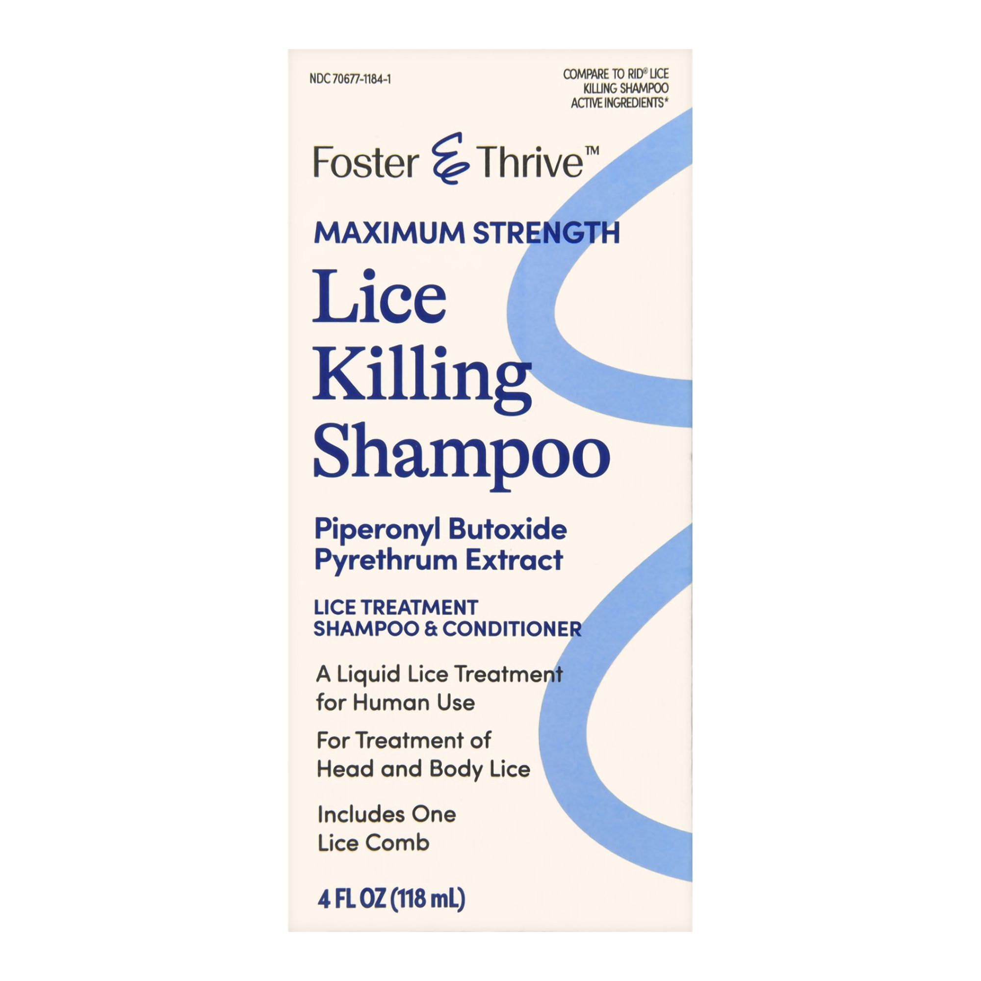 Foster & Thrive Maximum Strength Lice Killing Shampoo - 4 fl oz