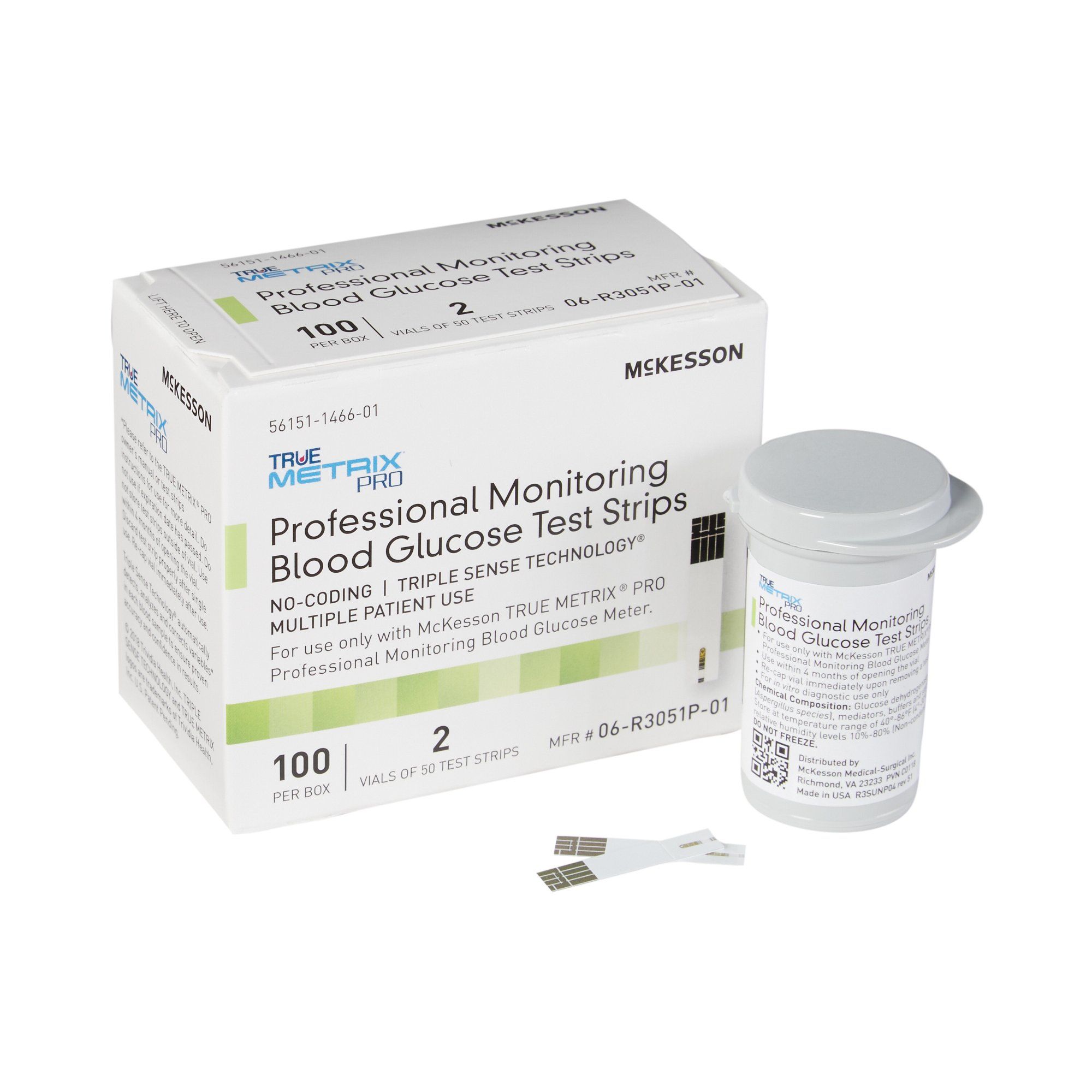 McKesson TRUE METRIX PRO Professional Monitoring Blood Glucose Test Strips - 100 ct