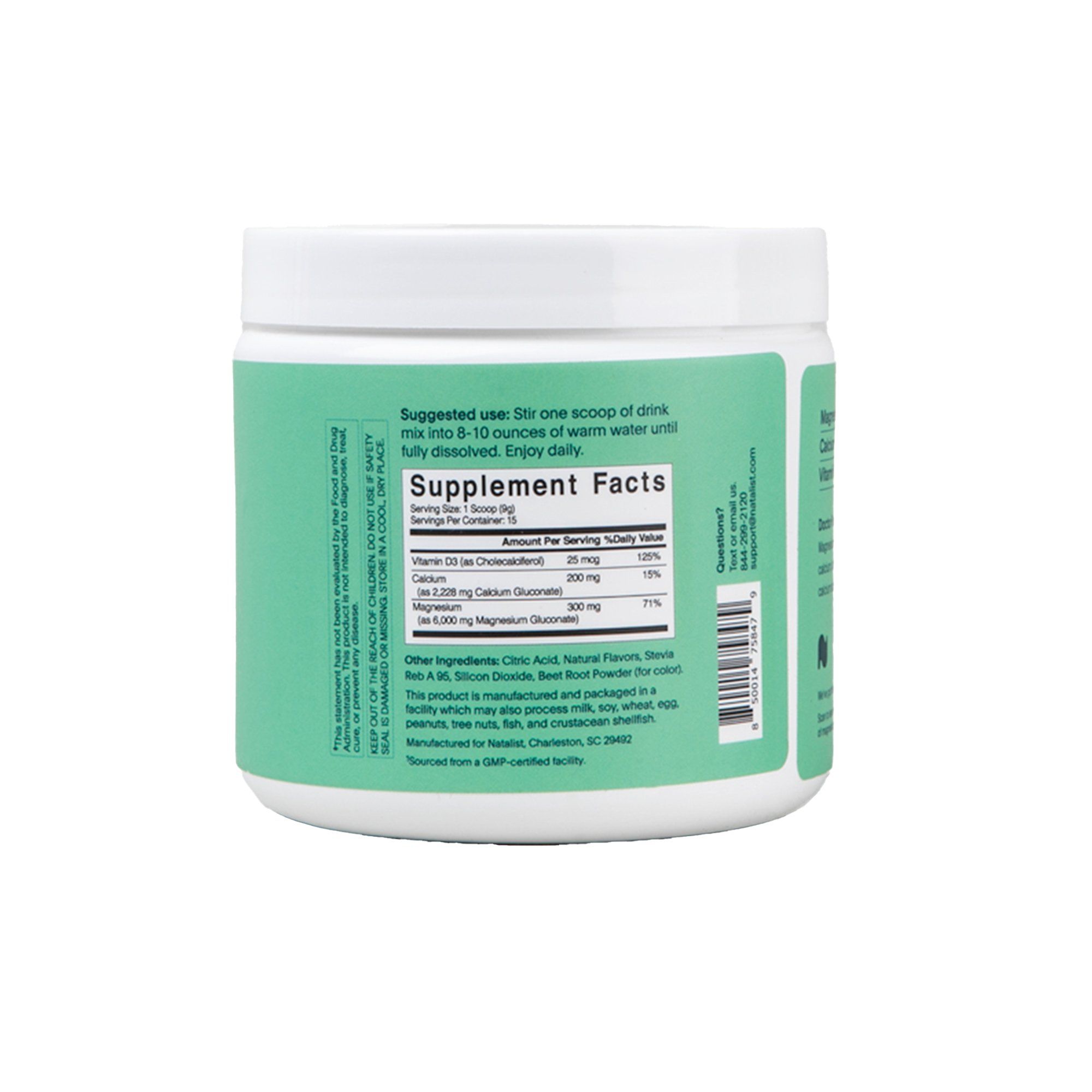 Natalist Magnesium Plus, Pregnancy Safe Drink Mix, Raspberry - 4.8 oz