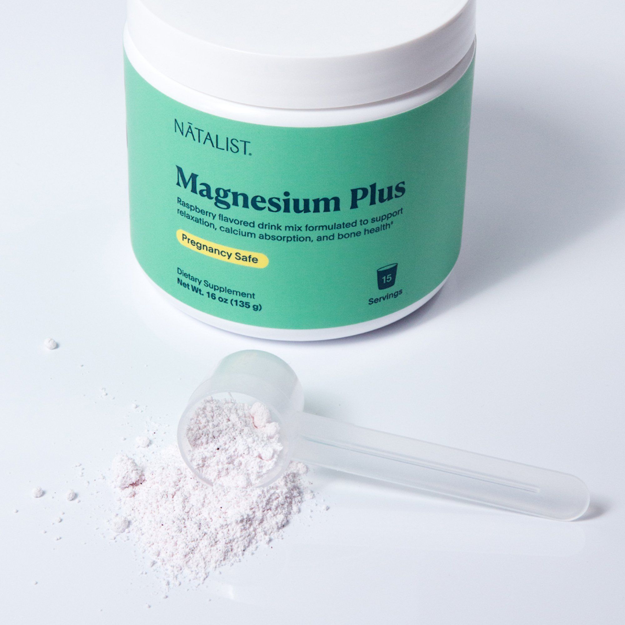 Natalist Magnesium Plus, Pregnancy Safe Drink Mix, Raspberry - 4.8 oz