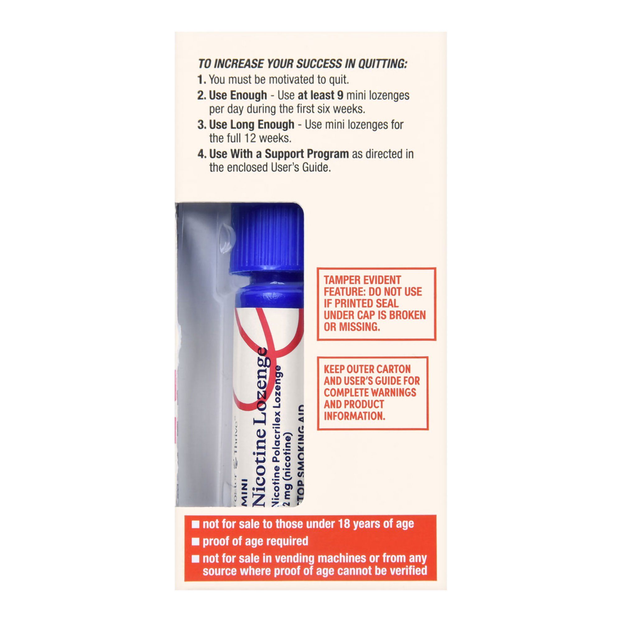 Foster & Thrive Stop Smoking Aid Mini Nicotine Lozenge, 2 mg, Cherry Ice - 81 ct