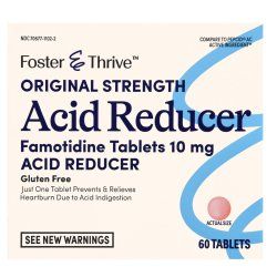 Foster & Thrive Original Strength Acid Reducer Famotidine Tablets, 10 mg - 60 ct