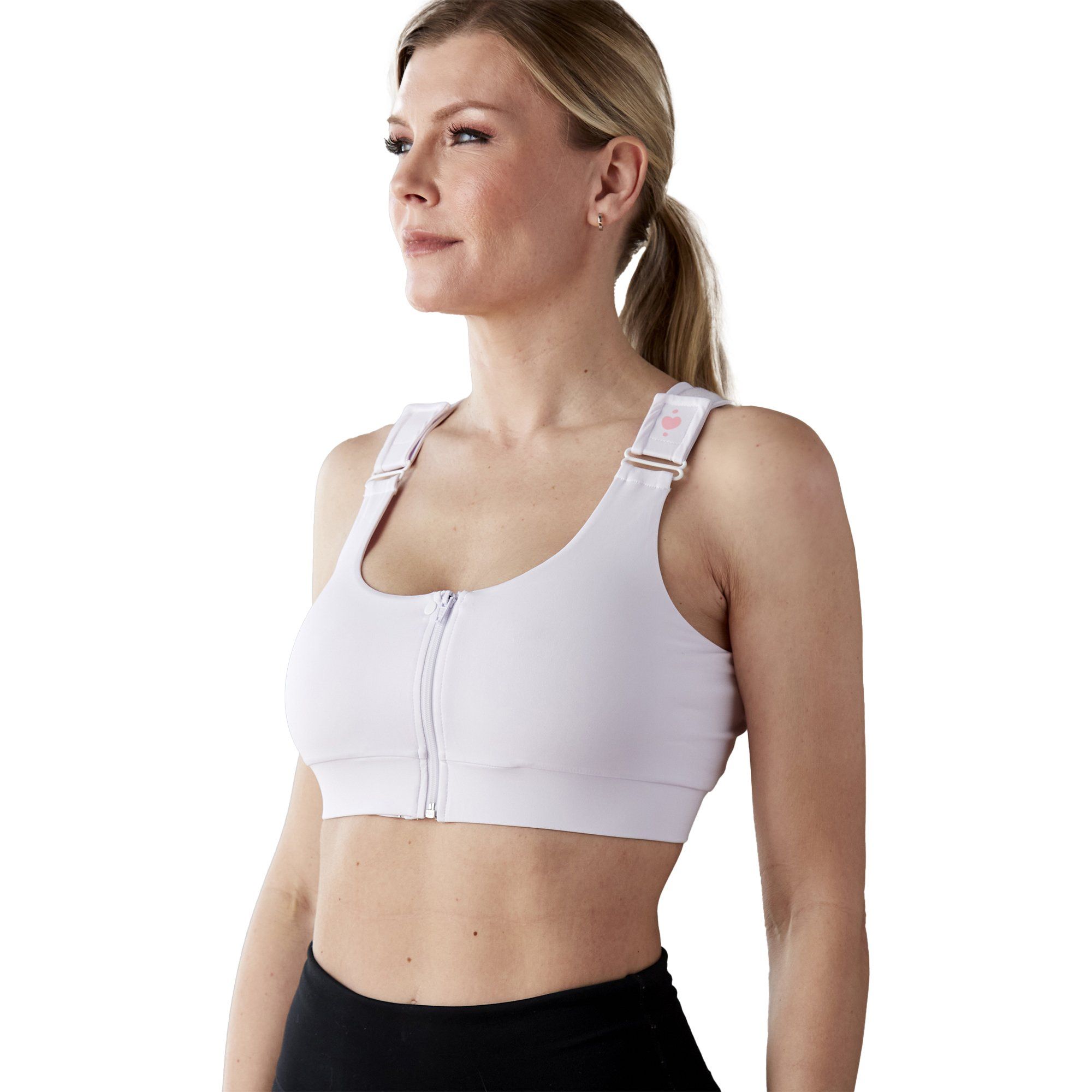 Heart & Core Shirl Post Surgical Bra, White - X-Large