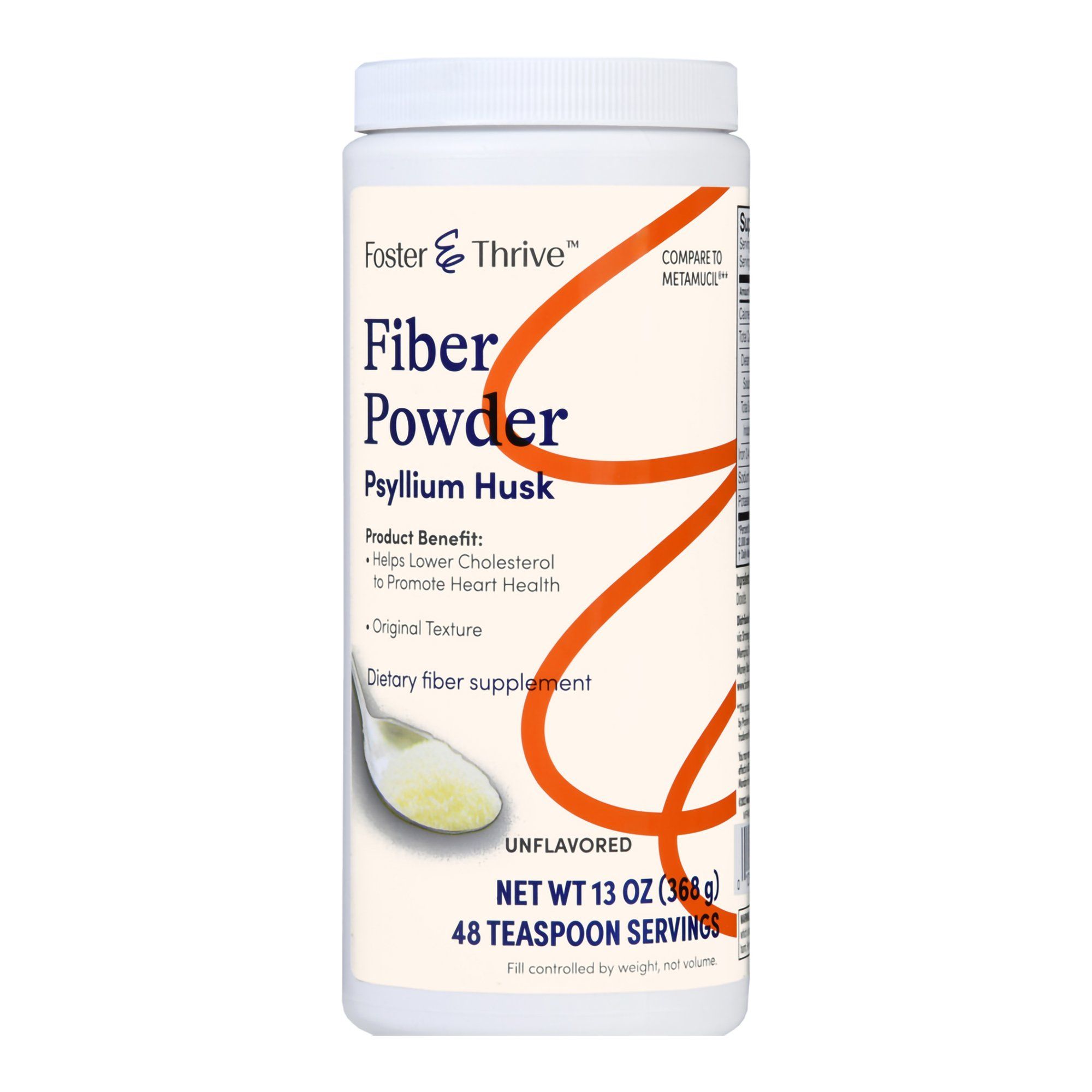 Foster & Thrive Fiber Powder, Original Texture, Unflavored - 13 oz