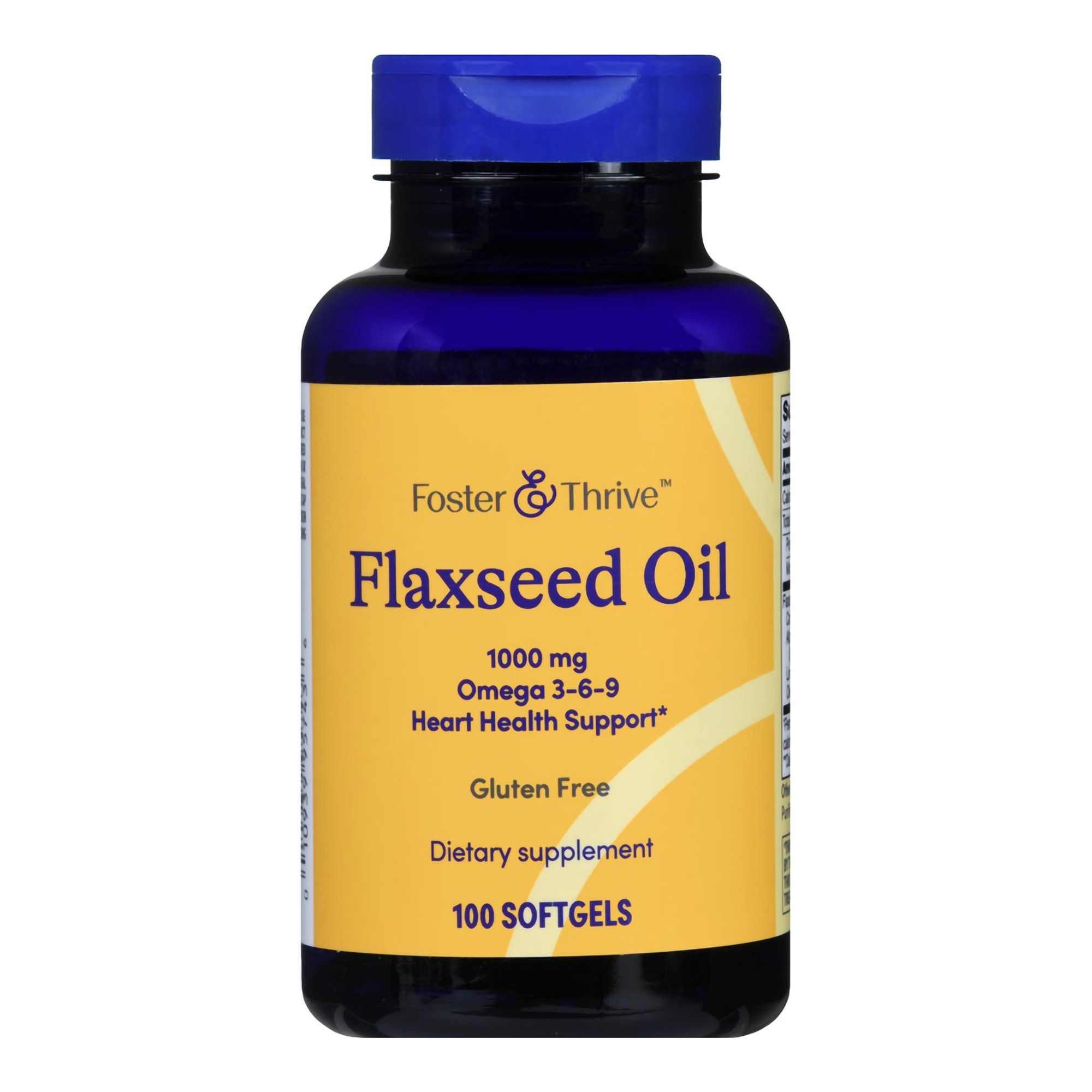 Foster & Thrive Flaxseed Oil Omega 3-6-9 Softgels, 1000 mg - 100 ct