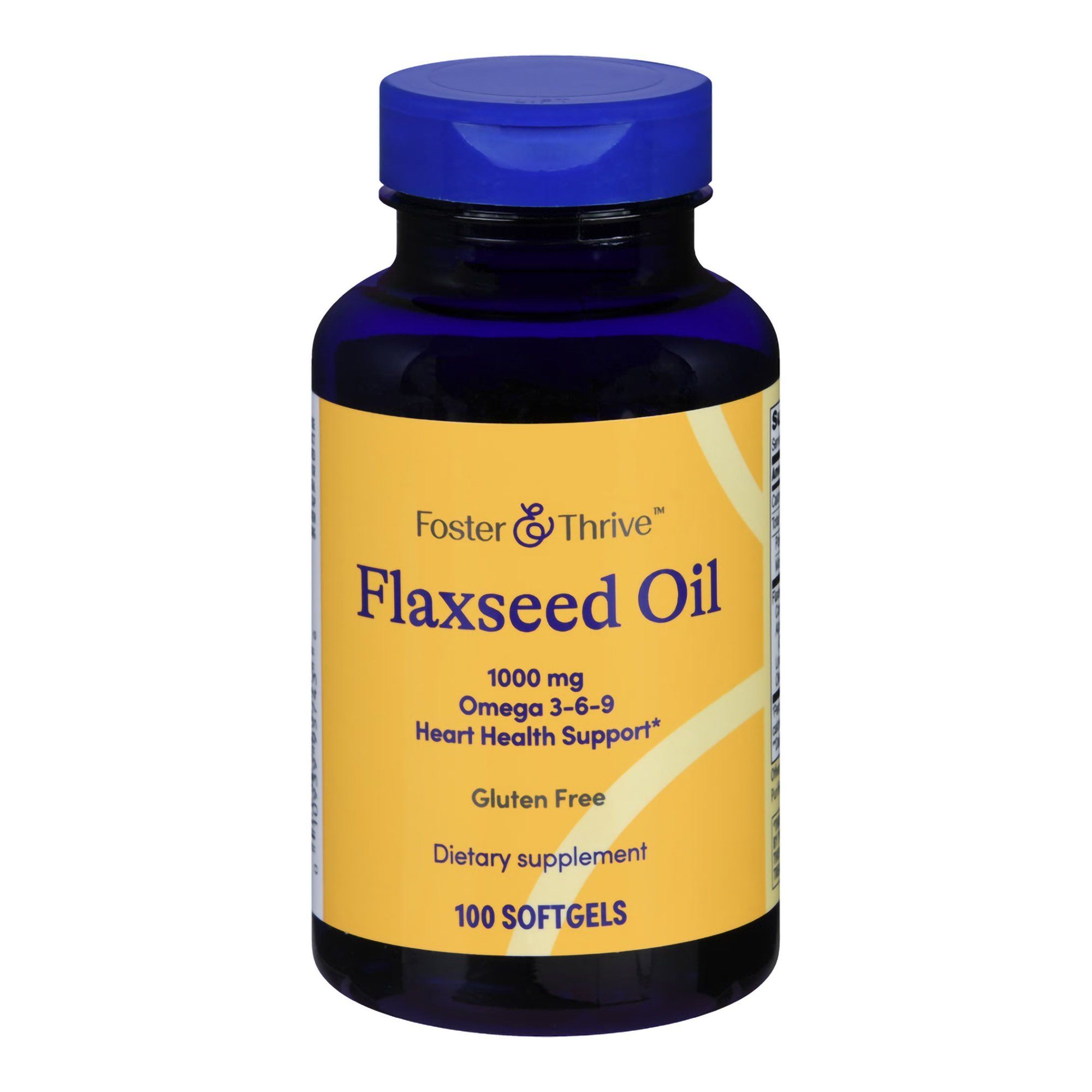 Foster & Thrive Flaxseed Oil Omega 3-6-9 Softgels, 1000 mg - 100 ct