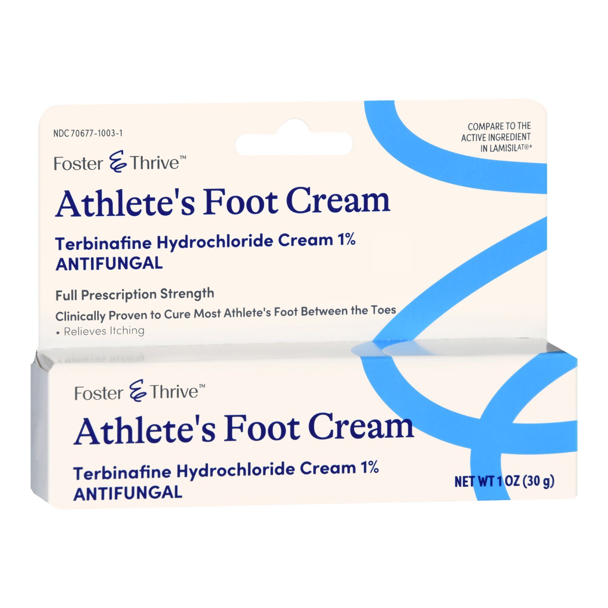 Foster & Thrive Athlete's Foot Cream Terbinafine Hydrochloride 1% - 1 oz