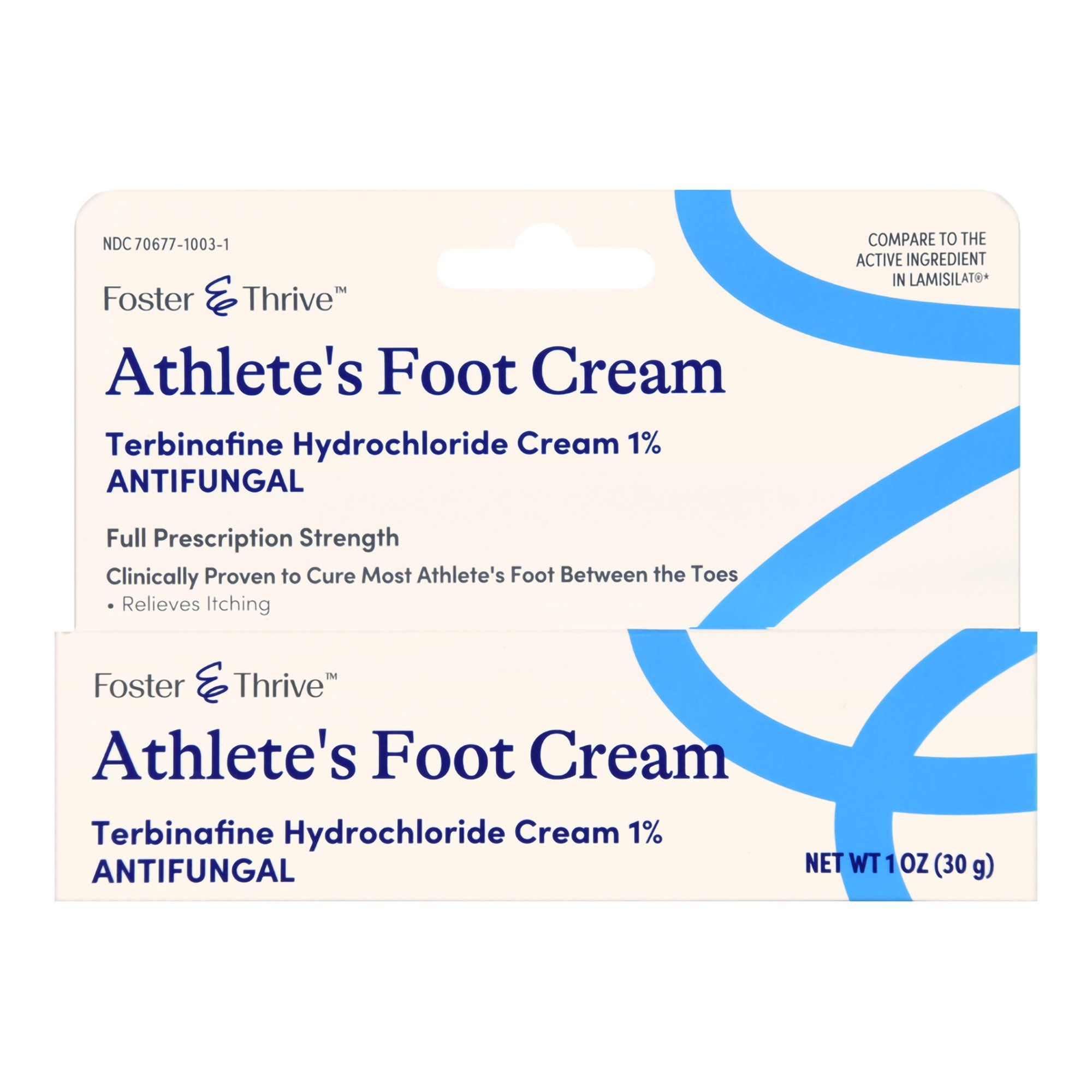 Foster & Thrive Athlete's Foot Cream Terbinafine Hydrochloride 1% - 1 oz