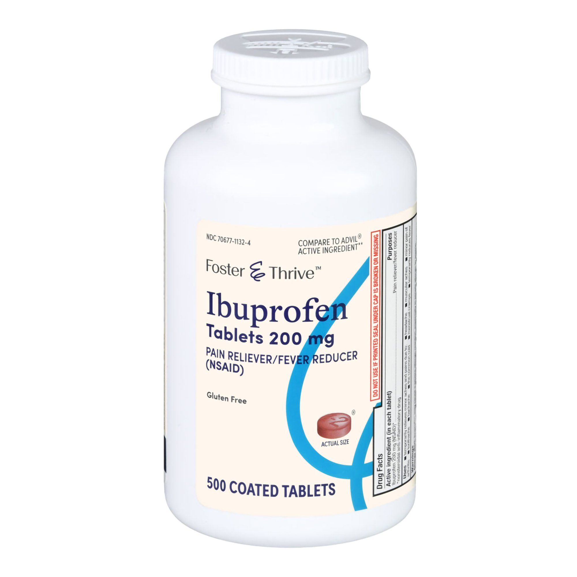 Foster & Thrive Ibuprofen Coated Tablets, 200 mg - 500 ct