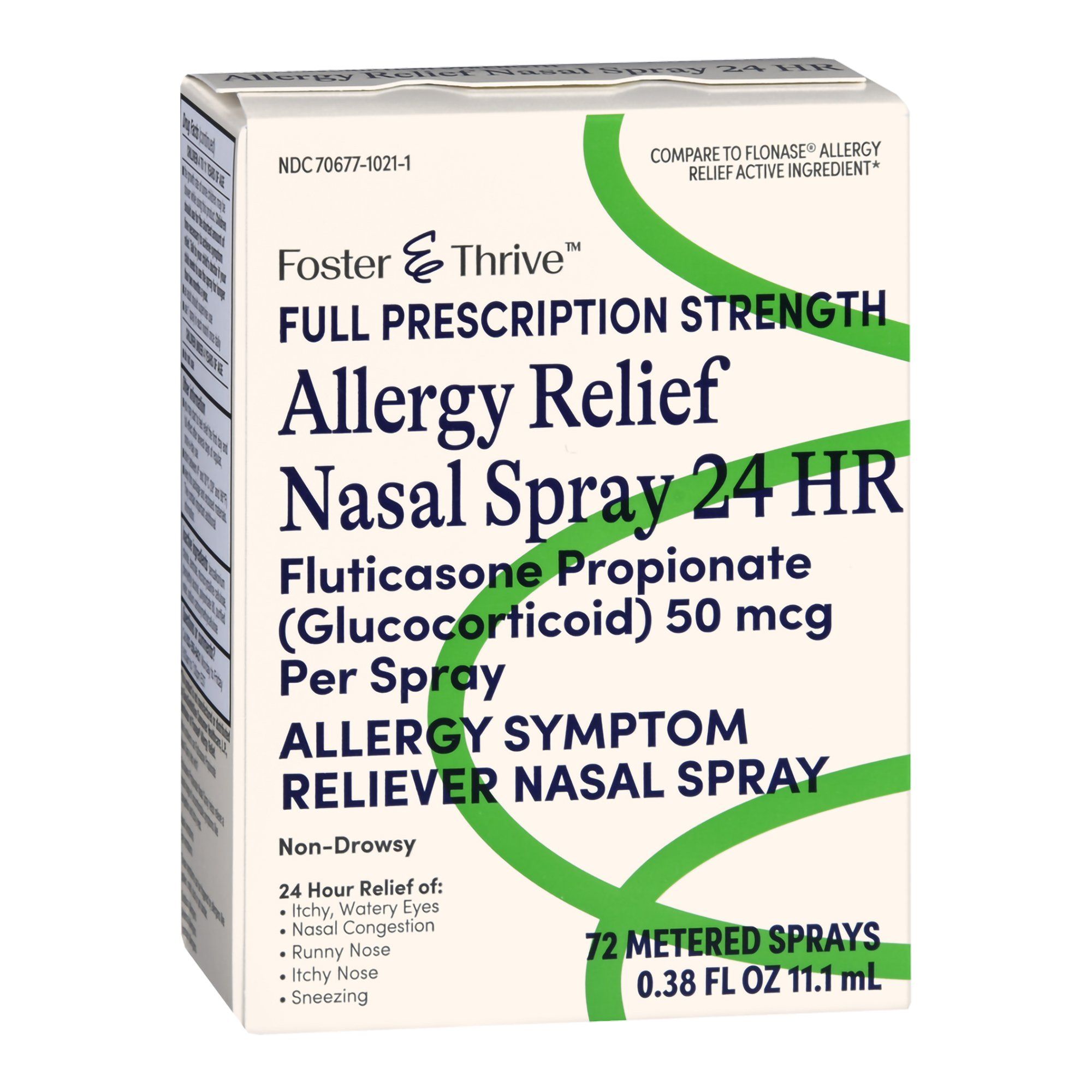 Foster & Thrive 24HR Allergy Relief Nasal Spray, 0.38 oz - 72 Metered Sprays