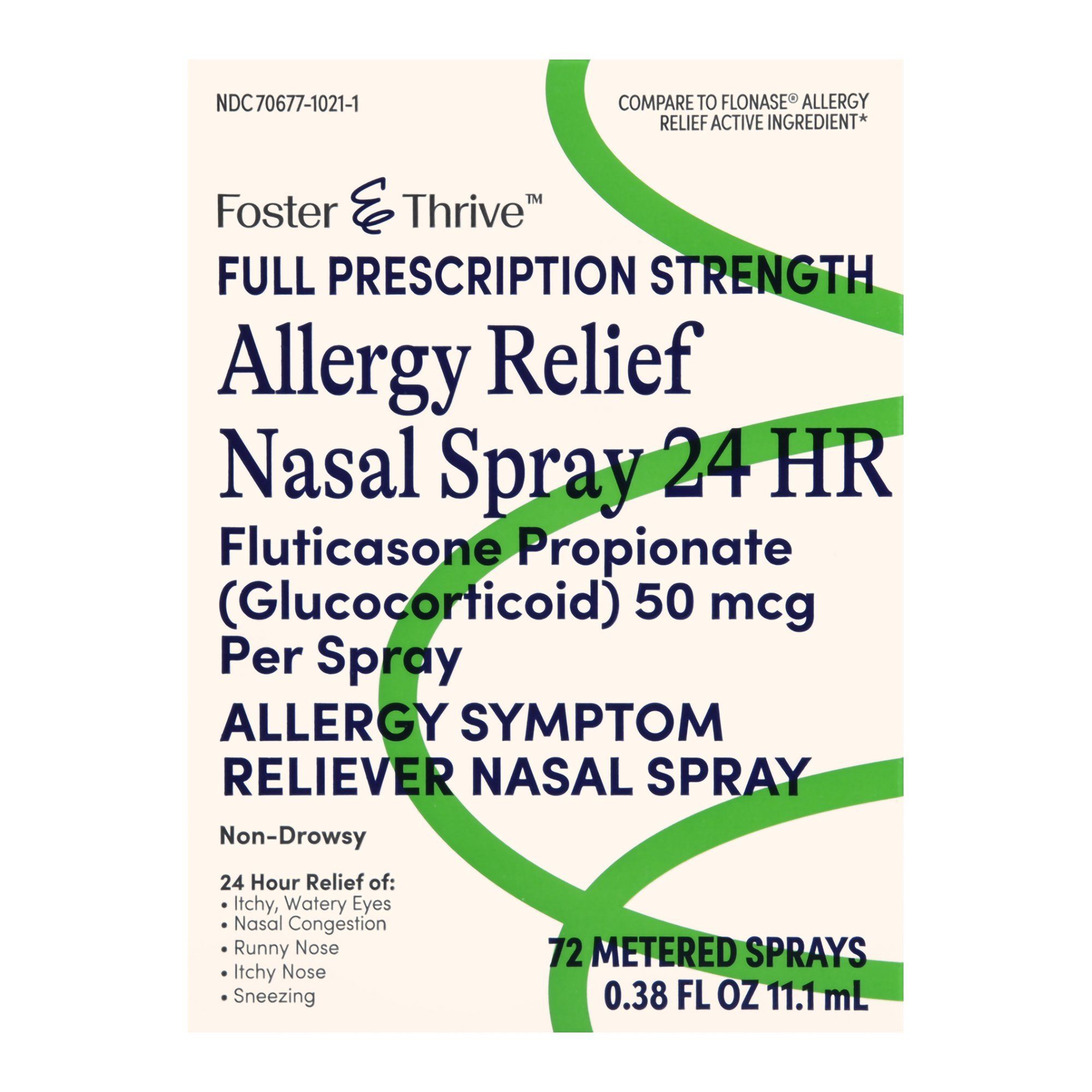 Foster & Thrive 24HR Allergy Relief Nasal Spray, 0.38 oz - 72 Metered Sprays