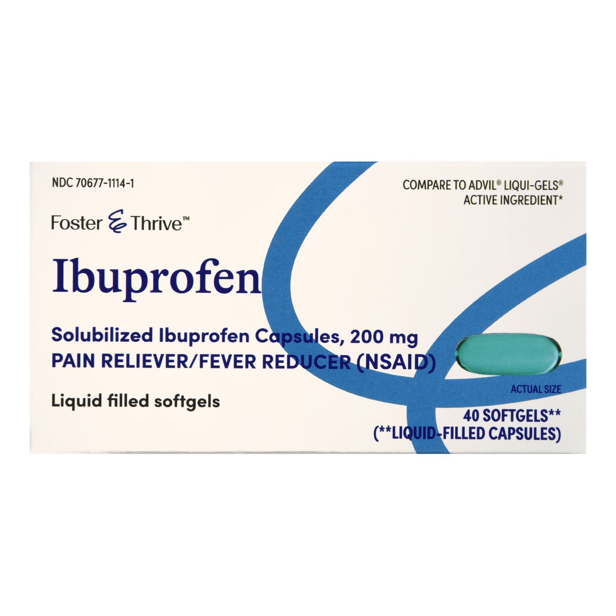 Foster & Thrive Ibuprofen Softgels, 200 mg - 40 ct