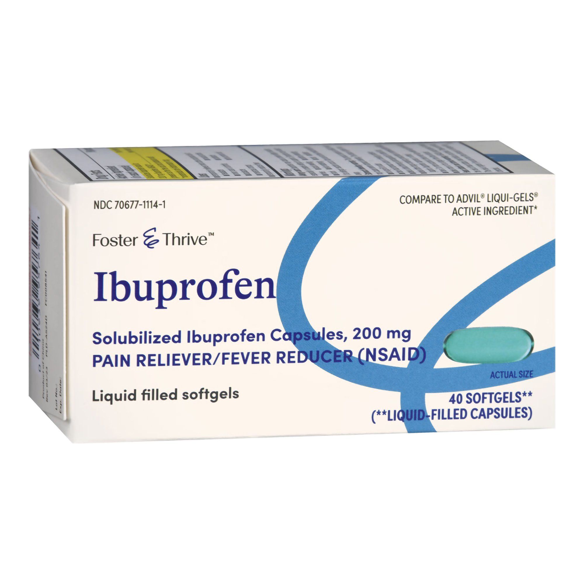 Foster & Thrive Ibuprofen Softgels, 200 mg - 40 ct