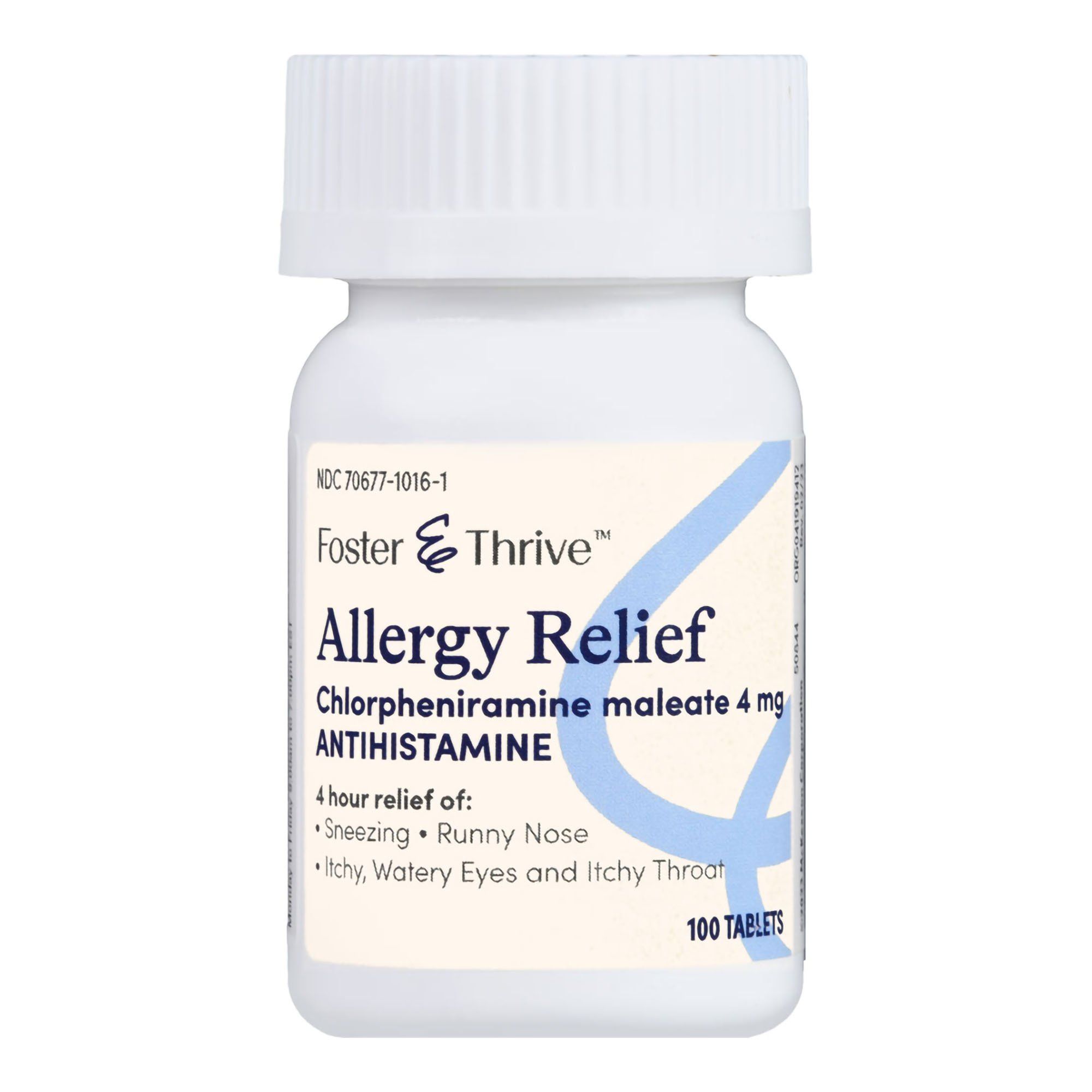 Foster & Thrive Allergy Relief Chlorpheniramine Maleate Tablets,  4 mg - 100 ct