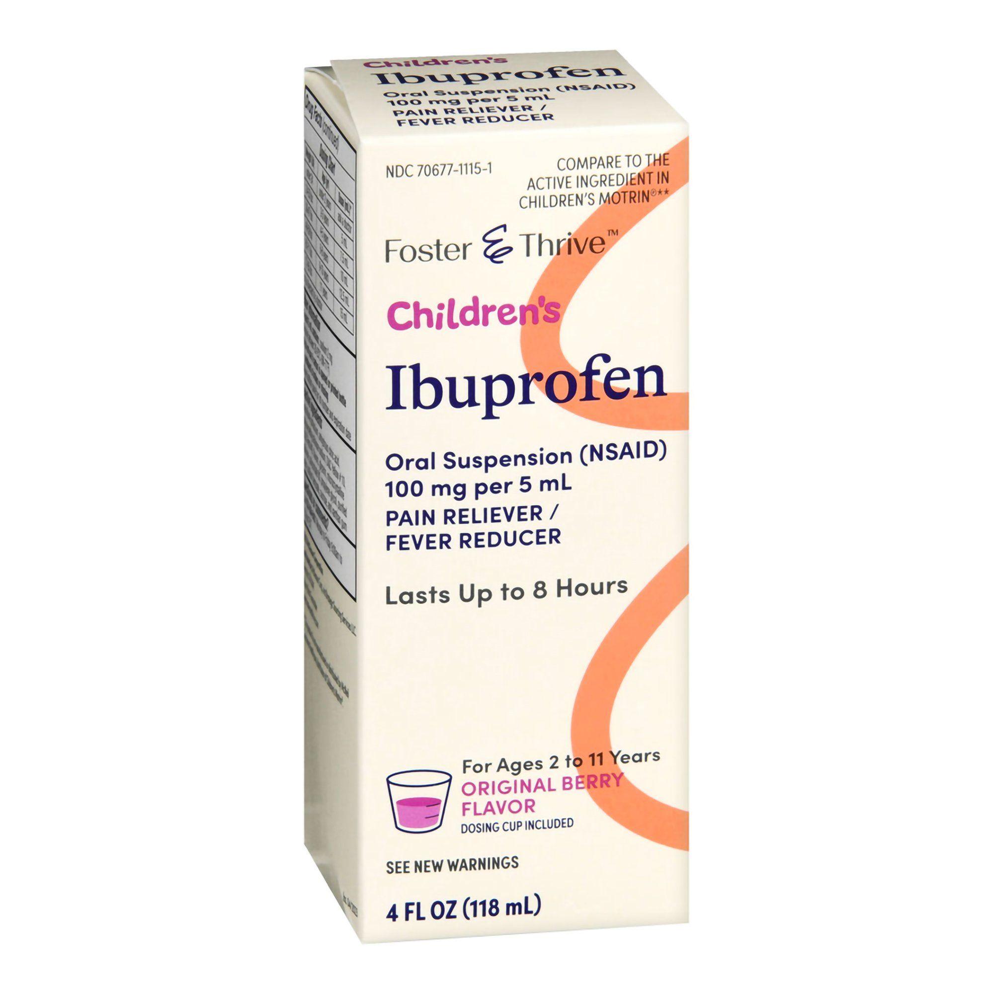 Foster & Thrive Children's Ibuprofen, 100 mg, Original Berry - 4 fl oz
