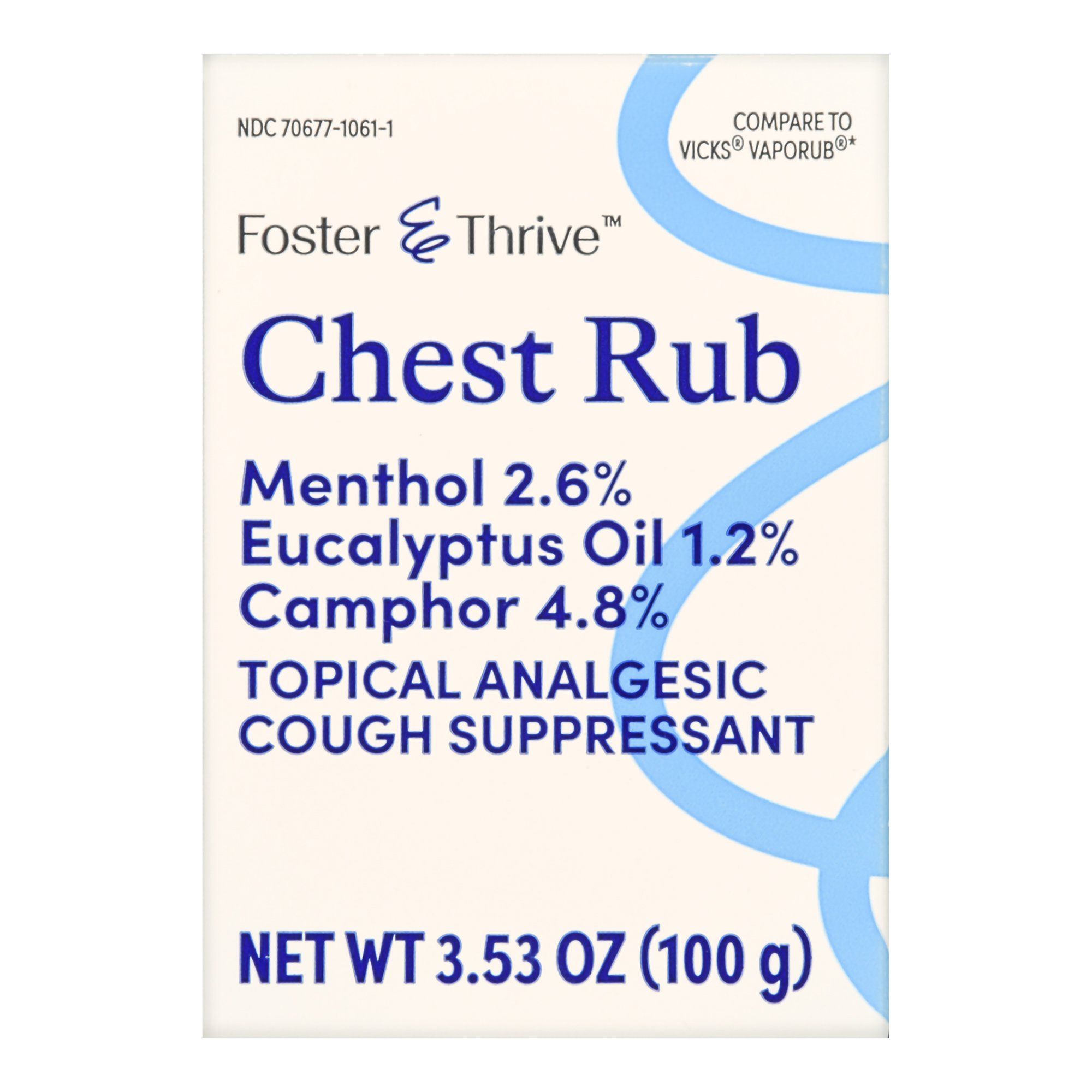 Foster & Thrive Topical Analgesic, Cough Suppressant Chest Rub - 3.53 oz