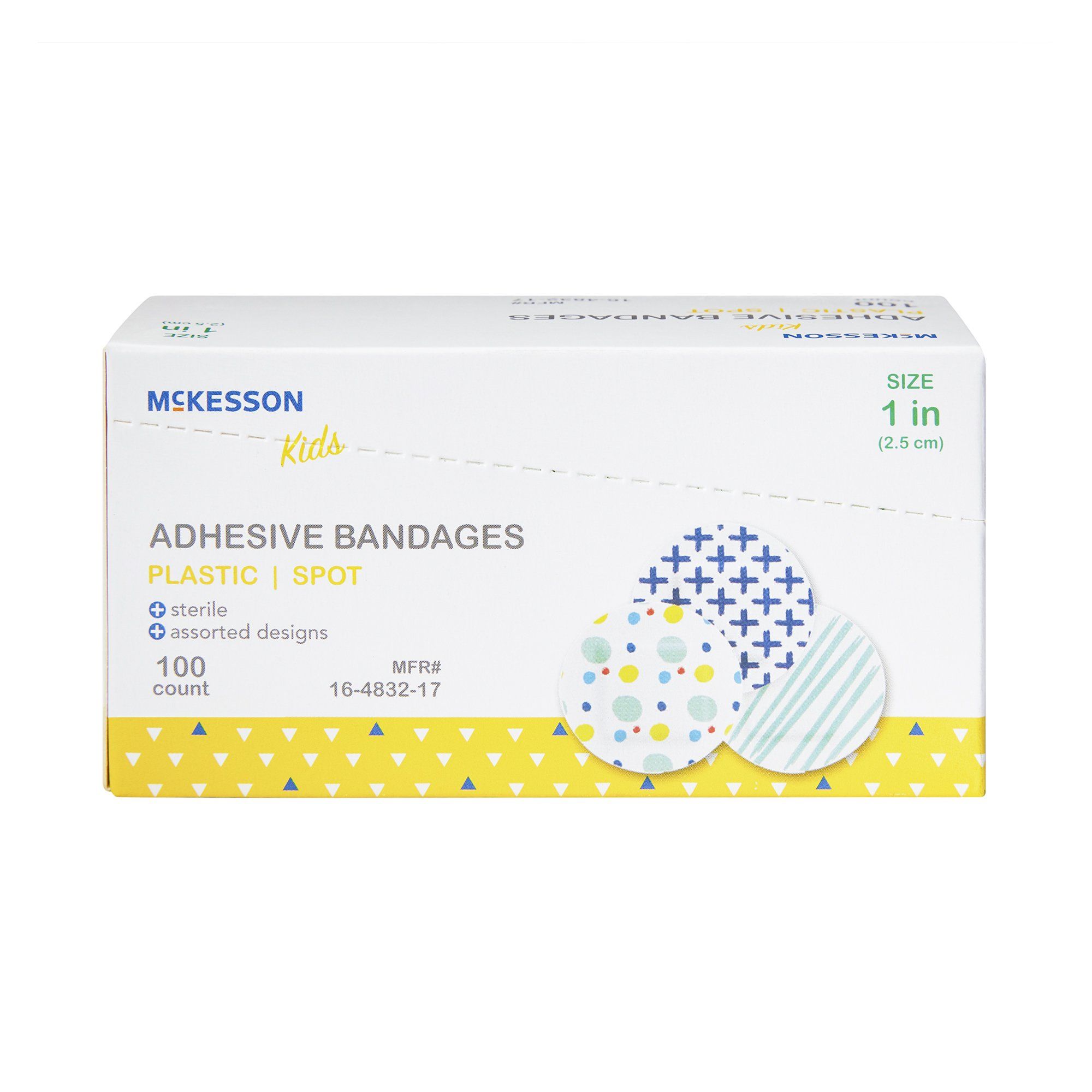 McKesson Kids Adhesive Spot Bandages (Assorted Prints) - 100 ct