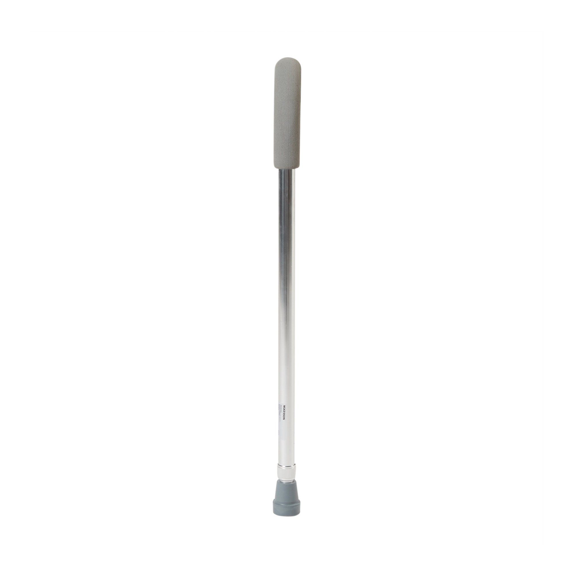 McKesson Aluminum Round Handle Cane With Foam Grip -Silver
