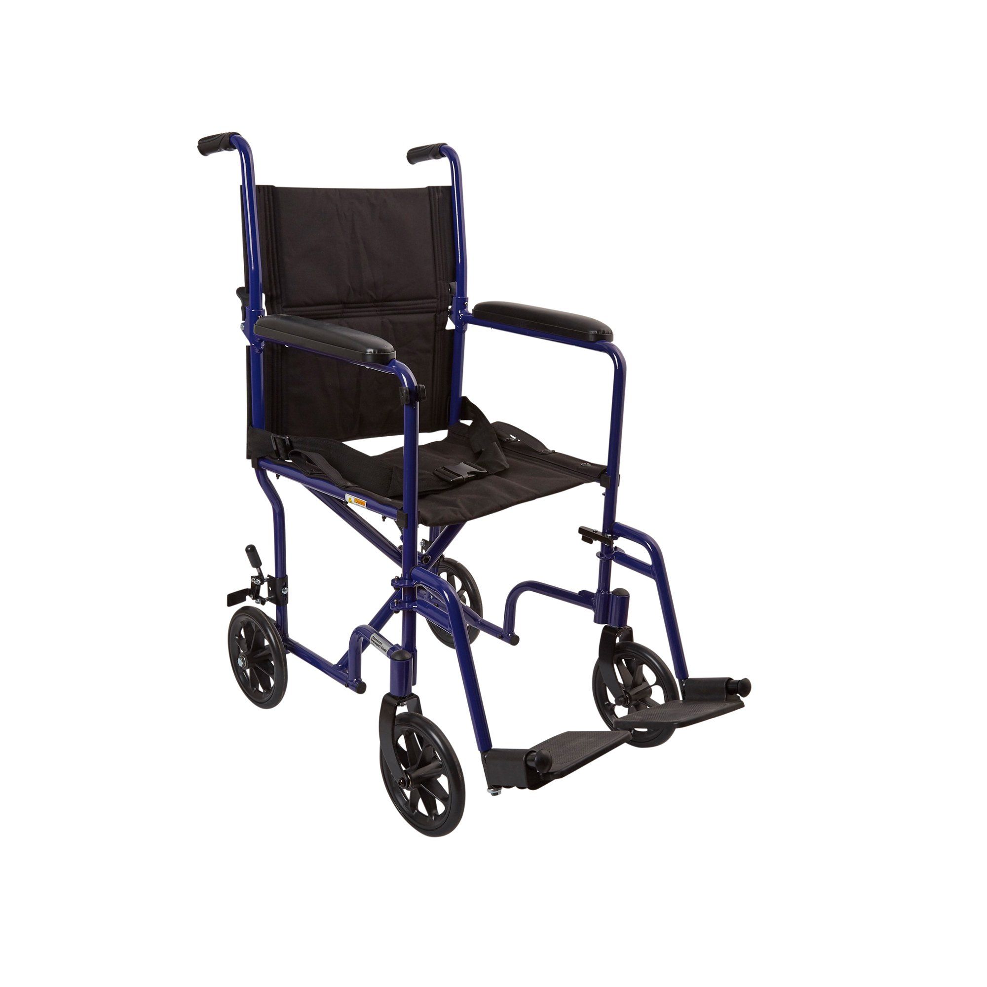 McKesson Lightweight Transport Chair, Blue - 300 lbs Capacity