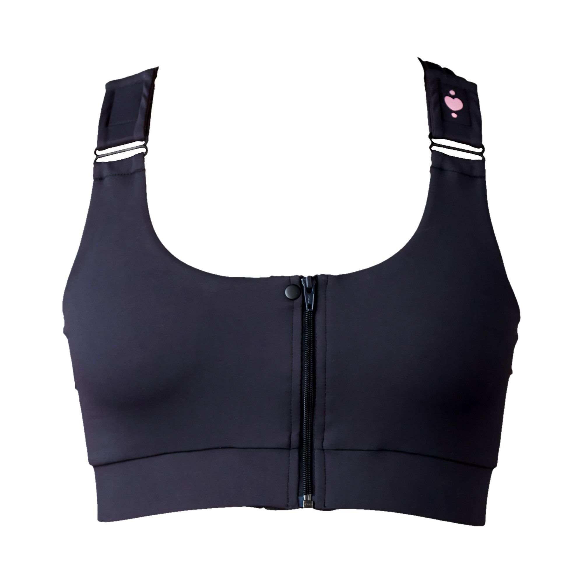 Heart & Core Shirl Post Surgical Bra, Black - Queen Size