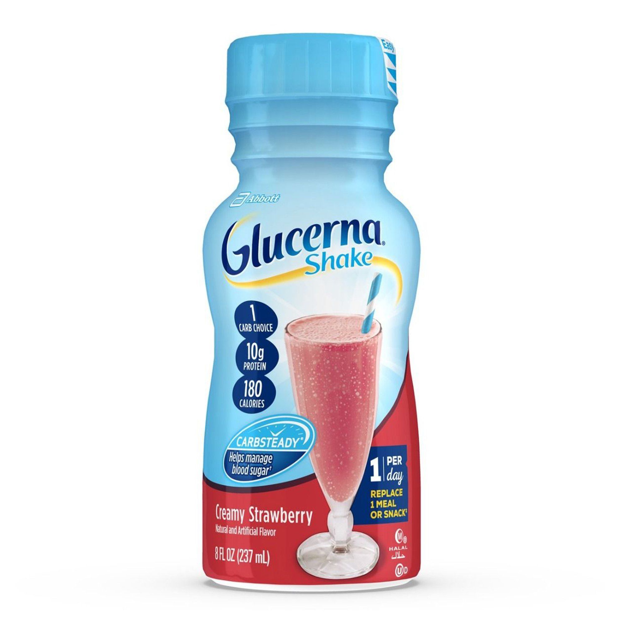 Glucerna Diabetic Protein Shake, Creamy Strawberry, 8 fl oz - 1 ct