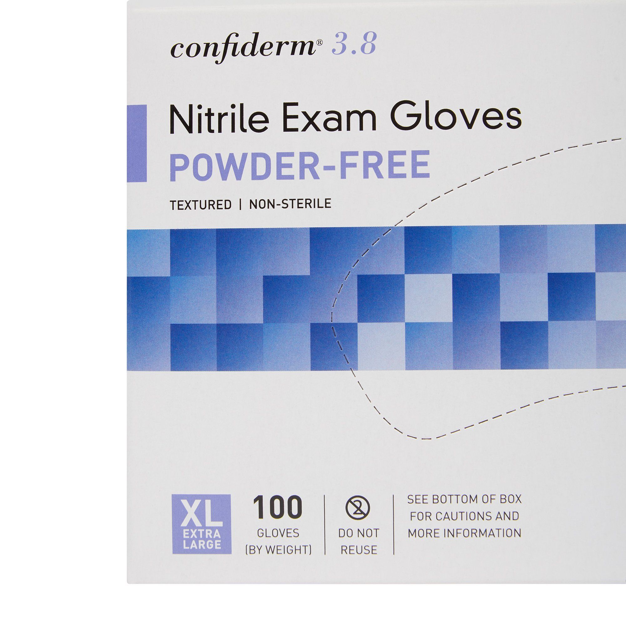 McKesson Confiderm® 3.8 Nitrile Exam Gloves, X-Large - 100 ct
