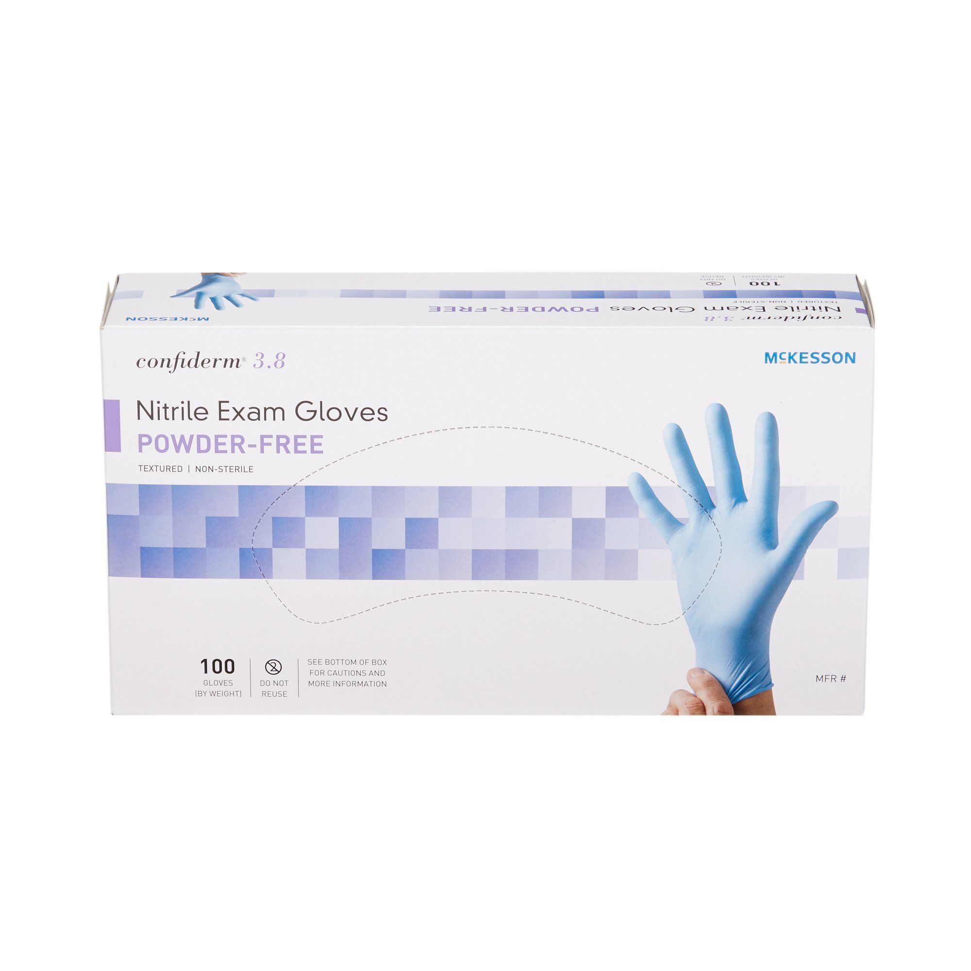McKesson Confiderm® 3.8 Nitrile Exam Gloves, Large - 100 ct
