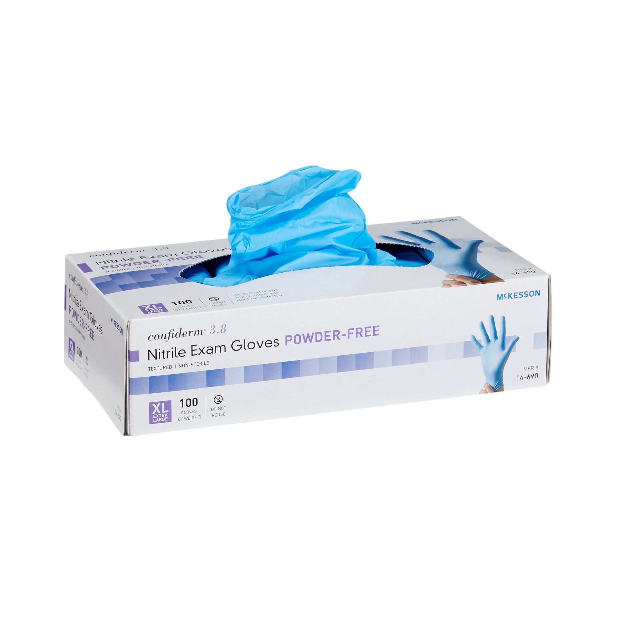 McKesson Confiderm® 3.8 Nitrile Exam Gloves, X-Large - 100 ct