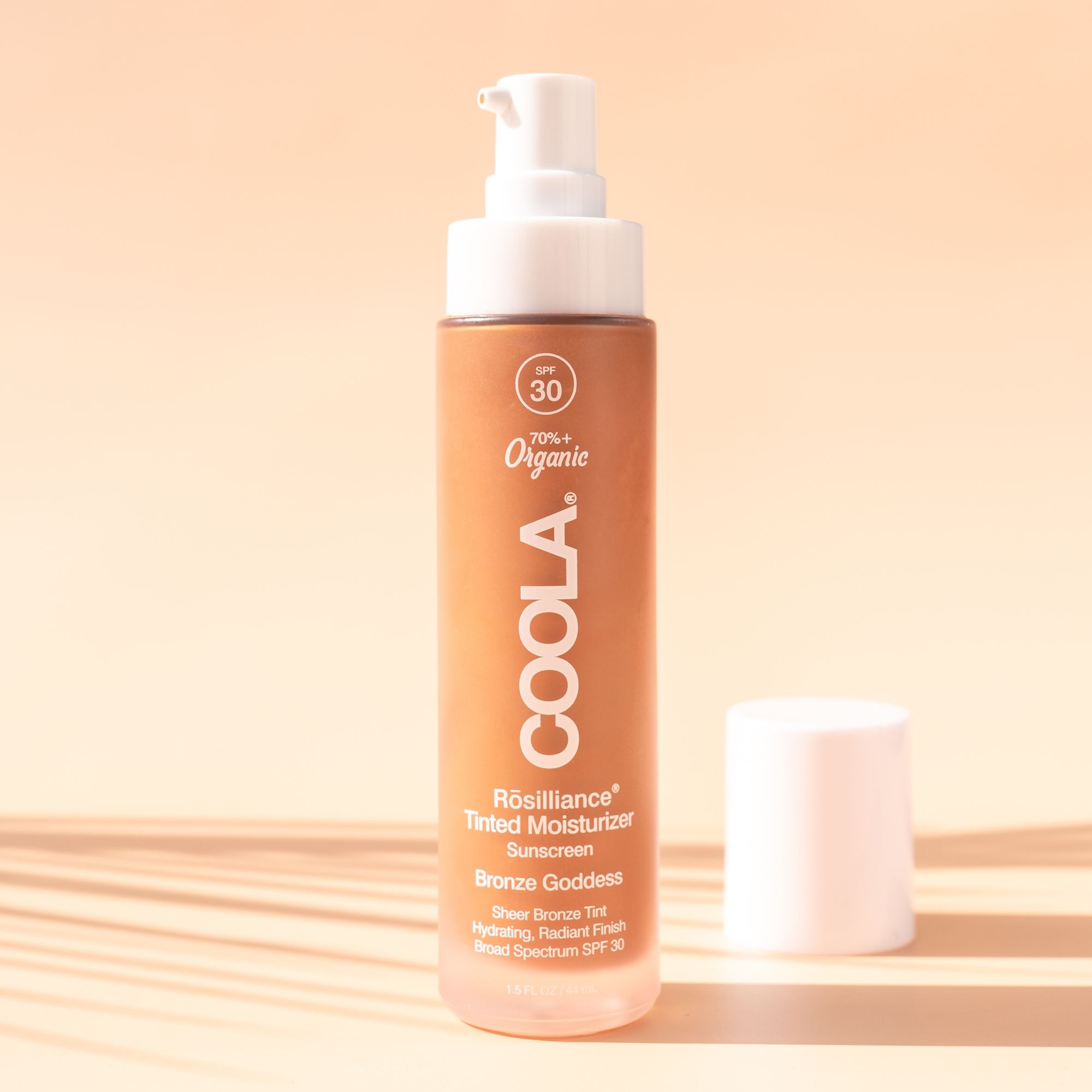 COOLA Rōsilliance® Tinted Facial Moisturizer Organic Sunscreen Cream, Bronze Goddess, SPF 30 - 1.5 fl oz