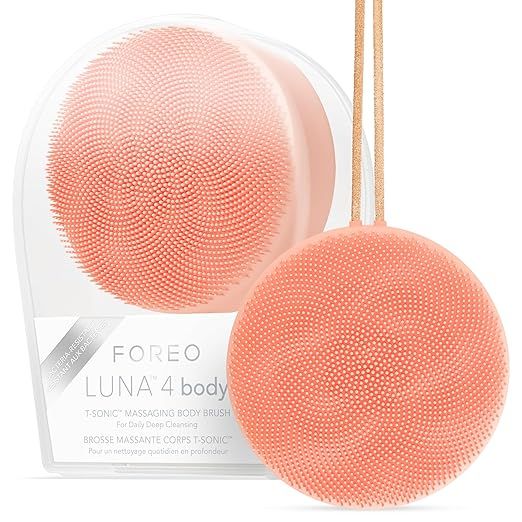 FOREO LUNA™ 4 Body Cleanse, Massage & Exfoliate Skin Body Brush - Peach Perfect