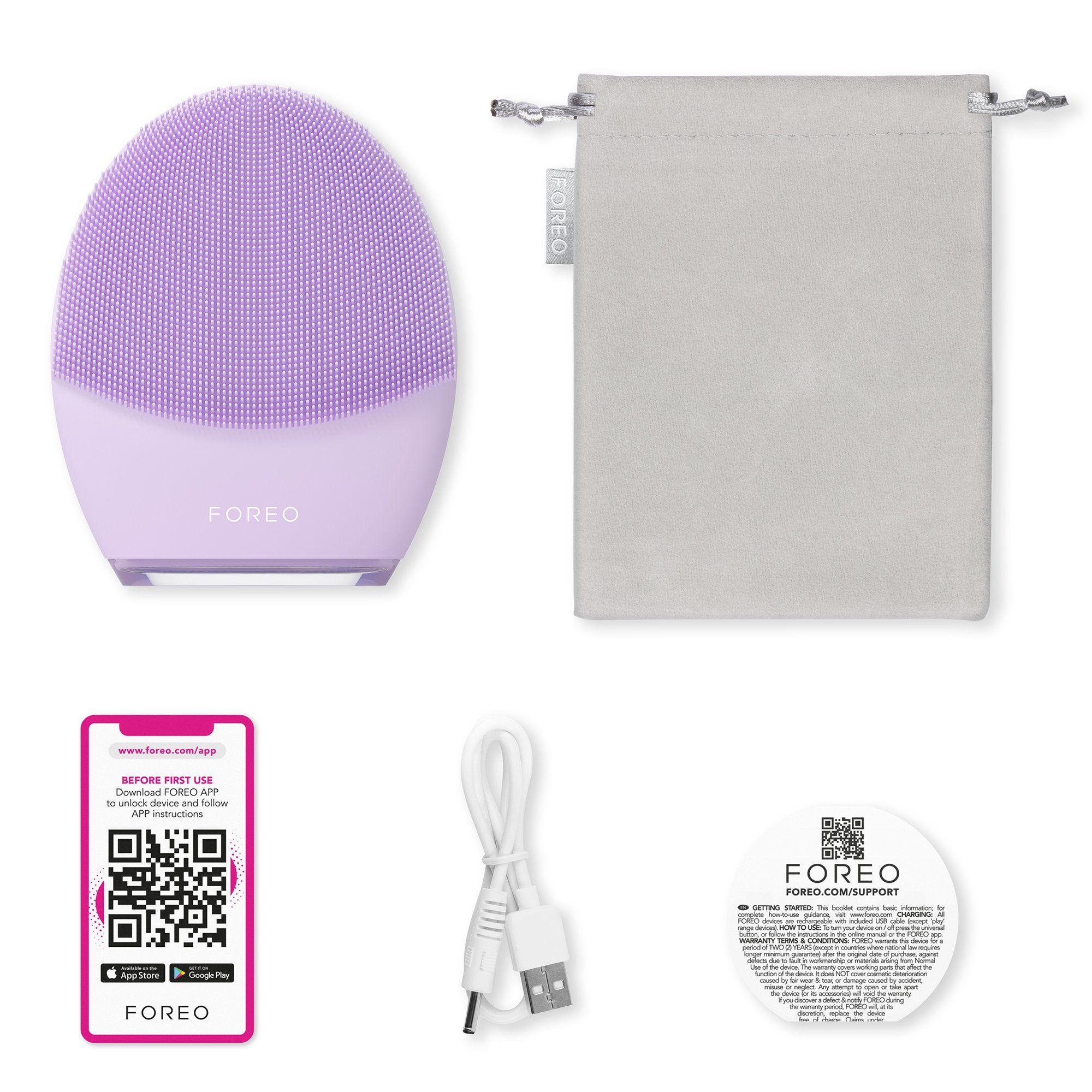 FOREO LUNA™ 4 2-in-1 Smart Facial Cleansing & Firming Device - Sensitive Skin