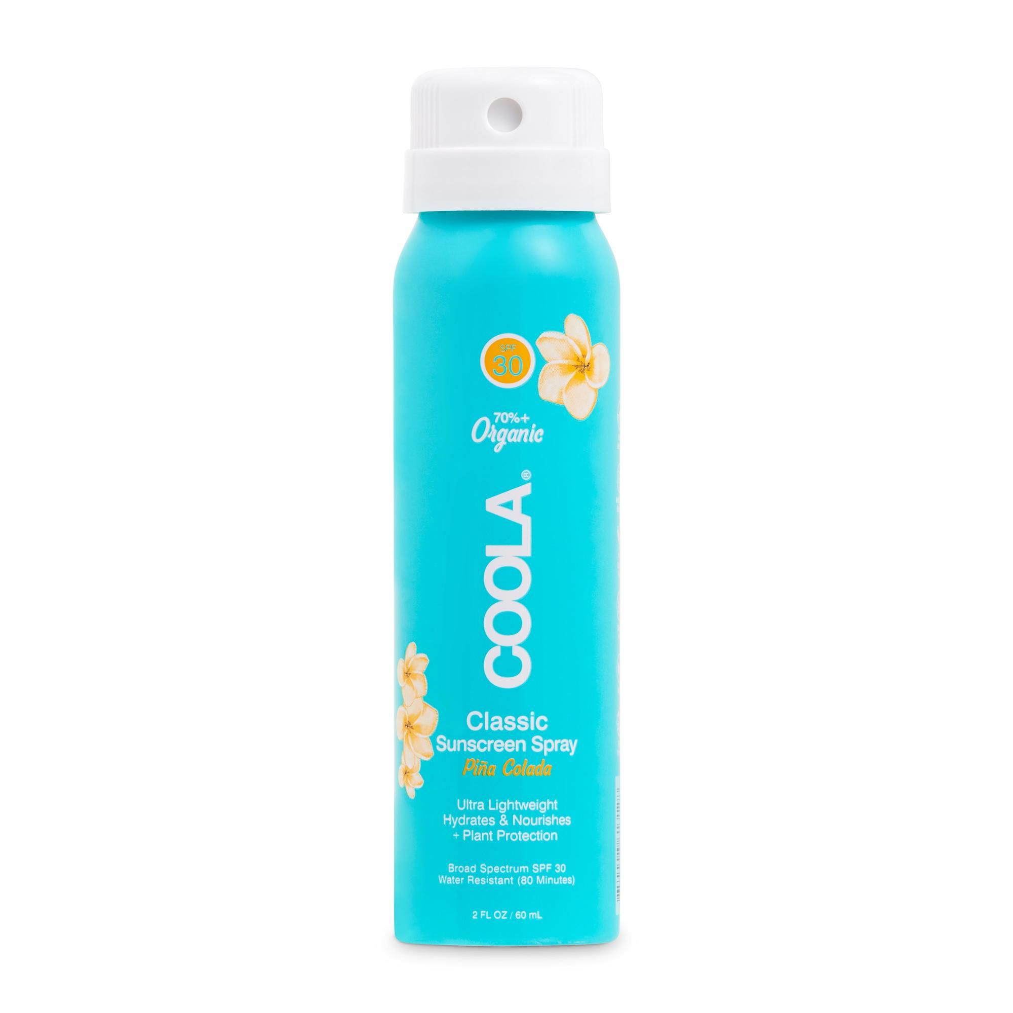 COOLA Classic Body Organic Sunscreen Spray, Piña Colada, SPF 30 - 2 fl oz