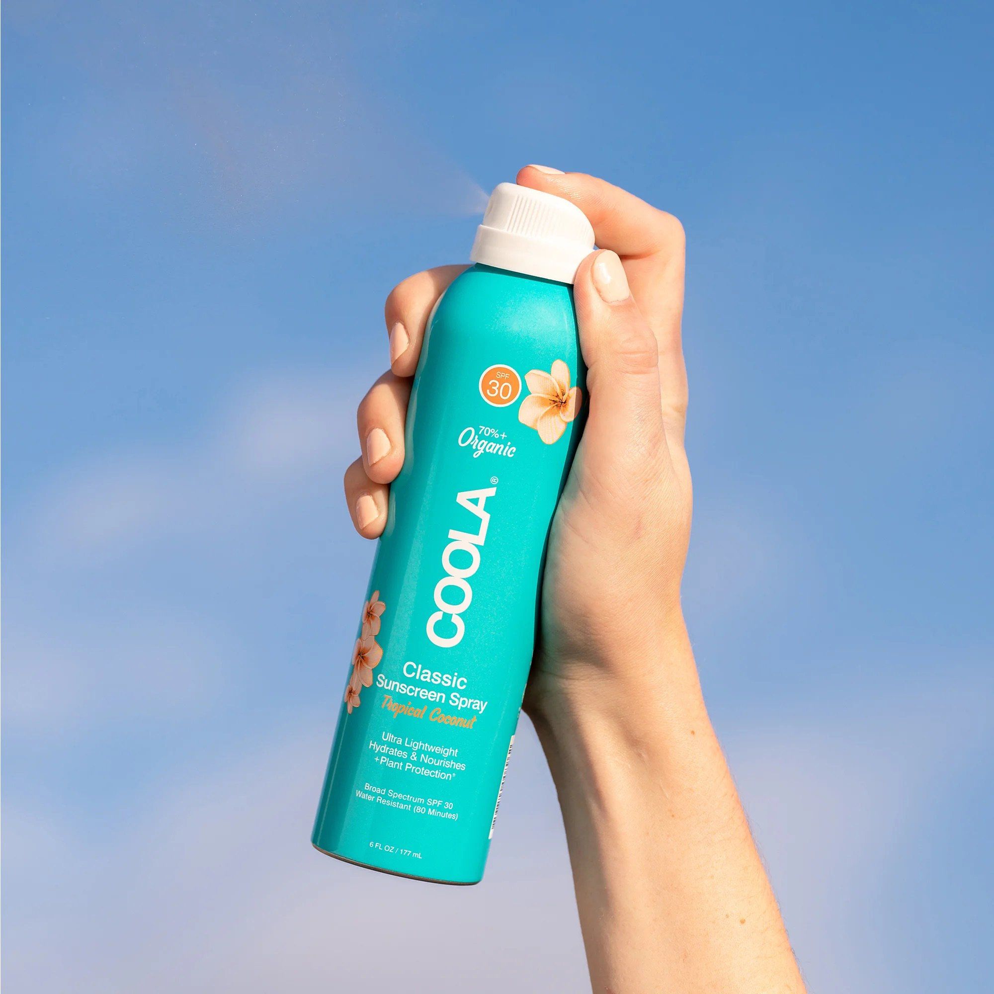 COOLA Classic Body Organic Sunscreen Spray, Tropical Coconut,  SPF 30 - 6 fl oz