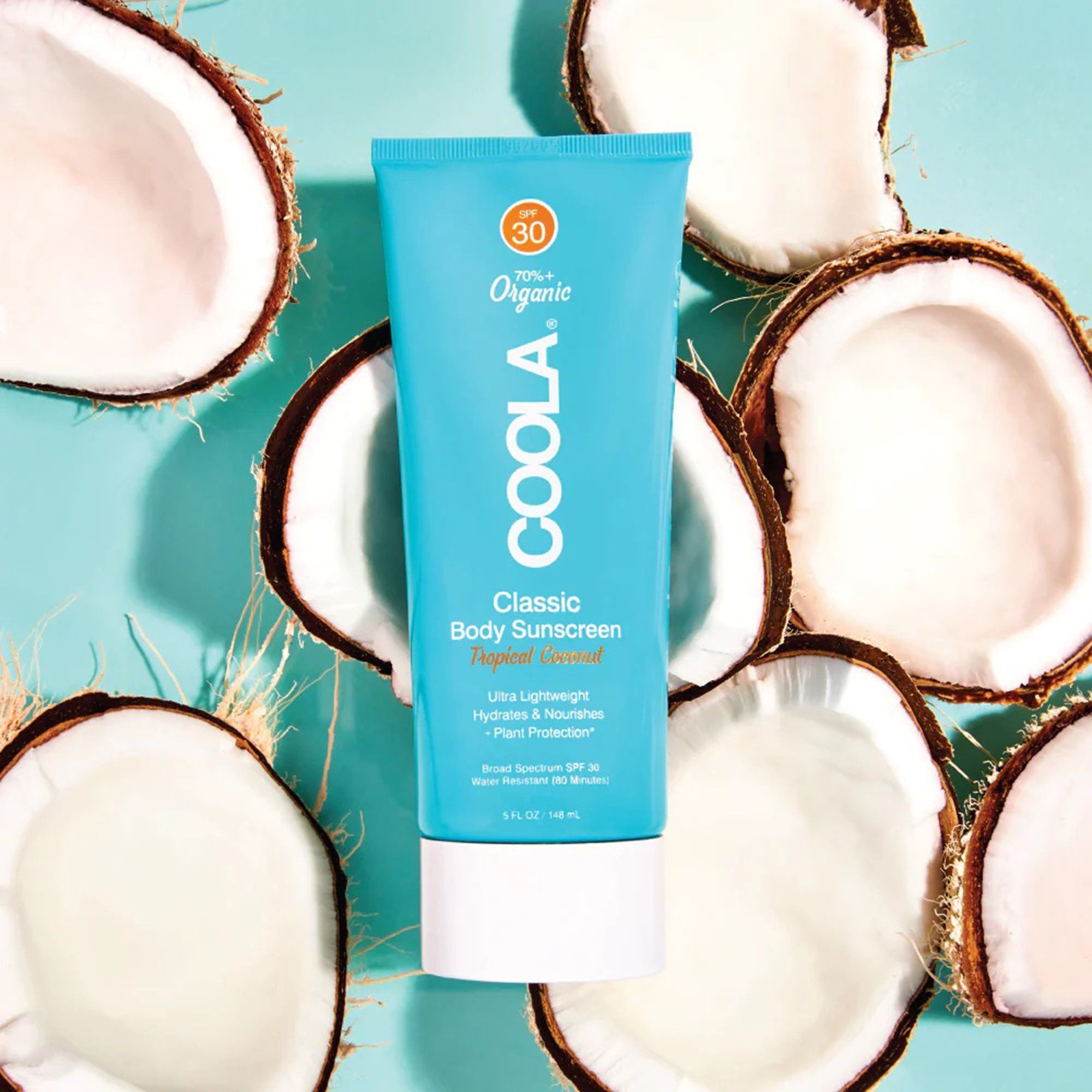 COOLA Classic Body Organic Sunscreen Lotion, Tropical Coconut, SPF 30  - 5 oz
