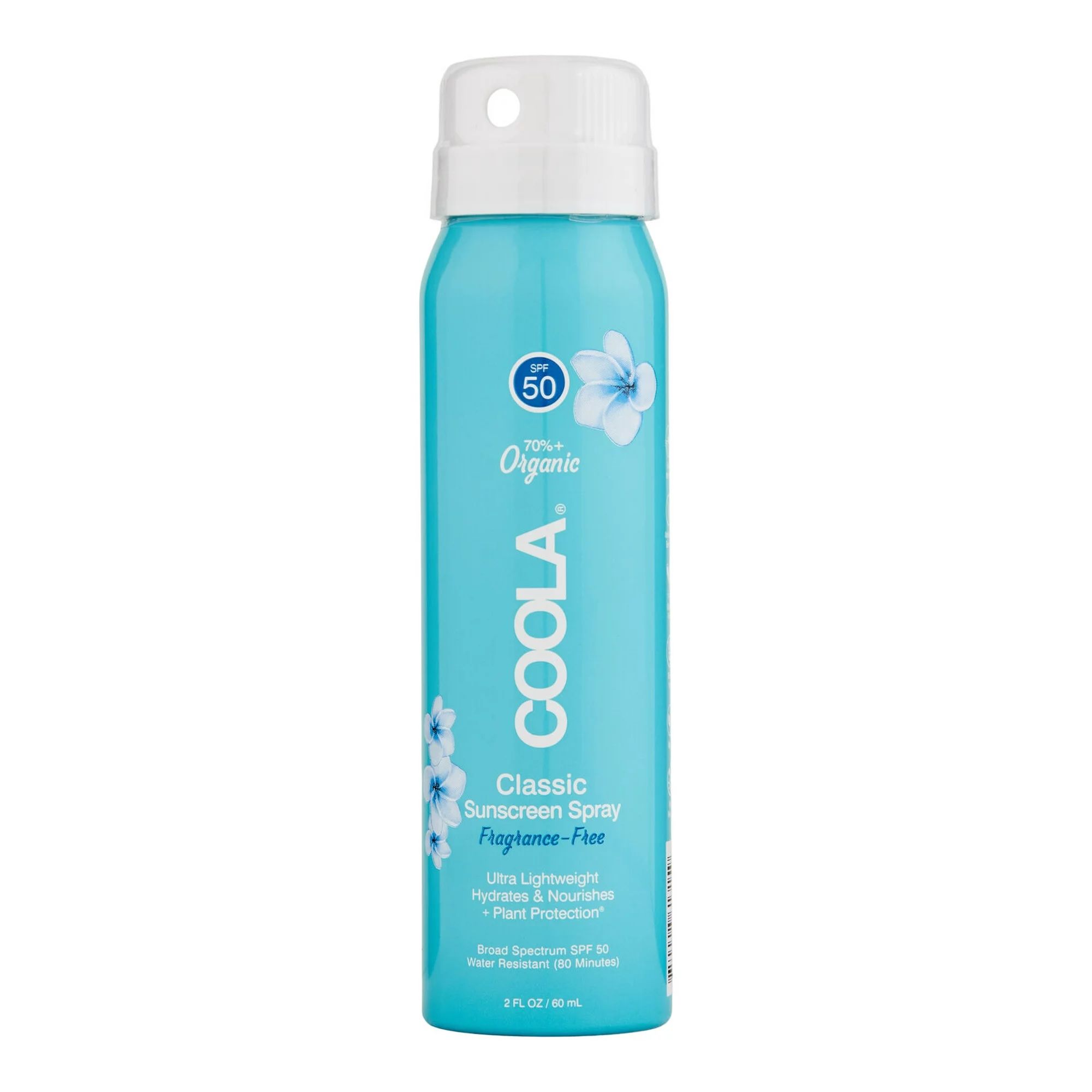 COOLA Classic Body Organic Sunscreen Spray, Fragrance Free, SPF 50 - 2 fl oz