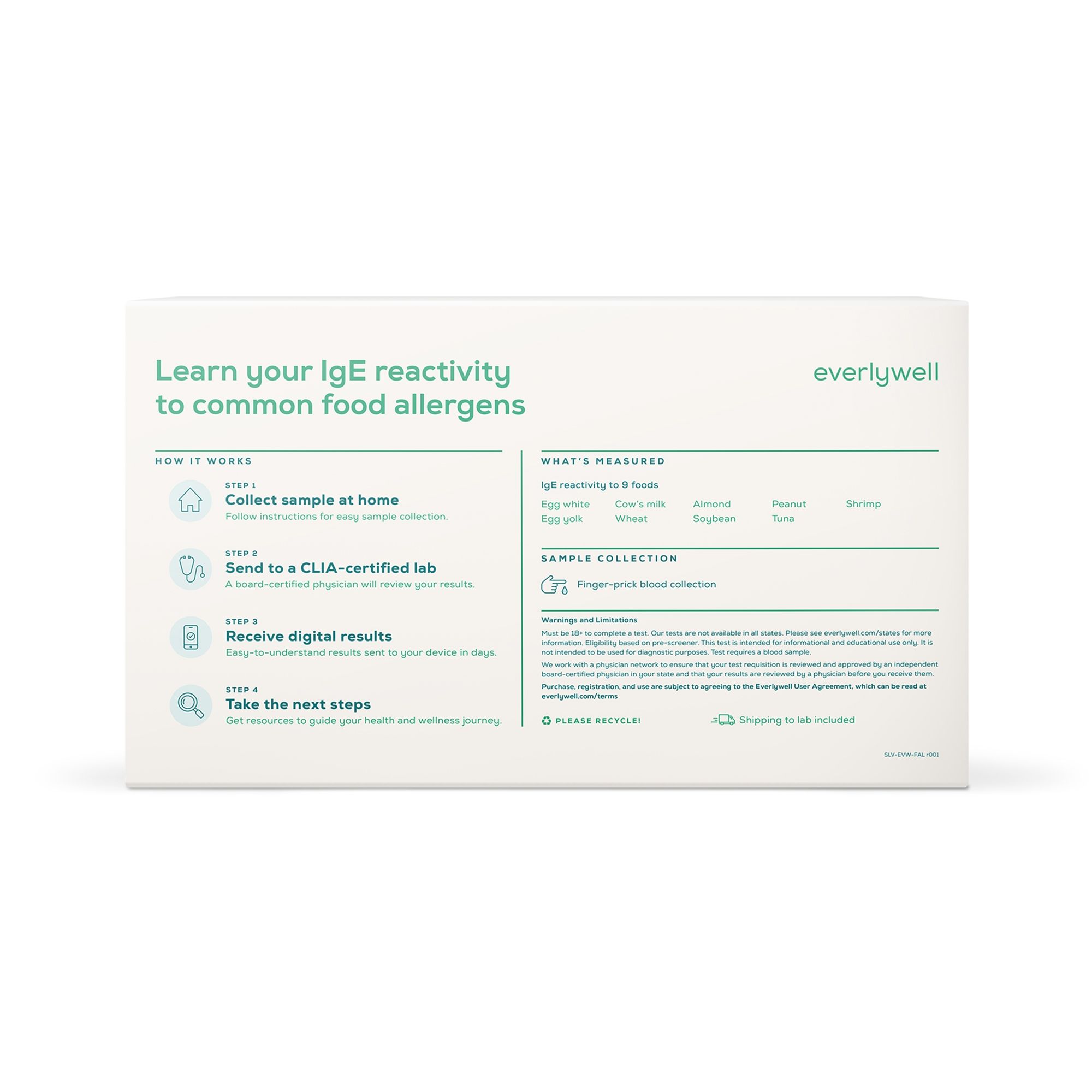 Everlywell Food Allergy Test - 1 Test Kit