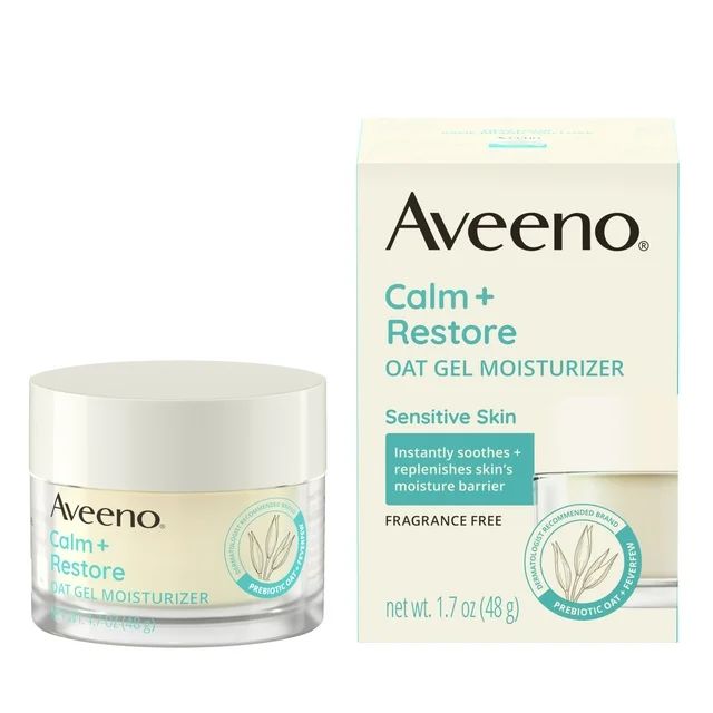 Aveeno Calm + Restore Oat Gel  Facial Moisturizer for Sensitive Skin - 1.7 oz