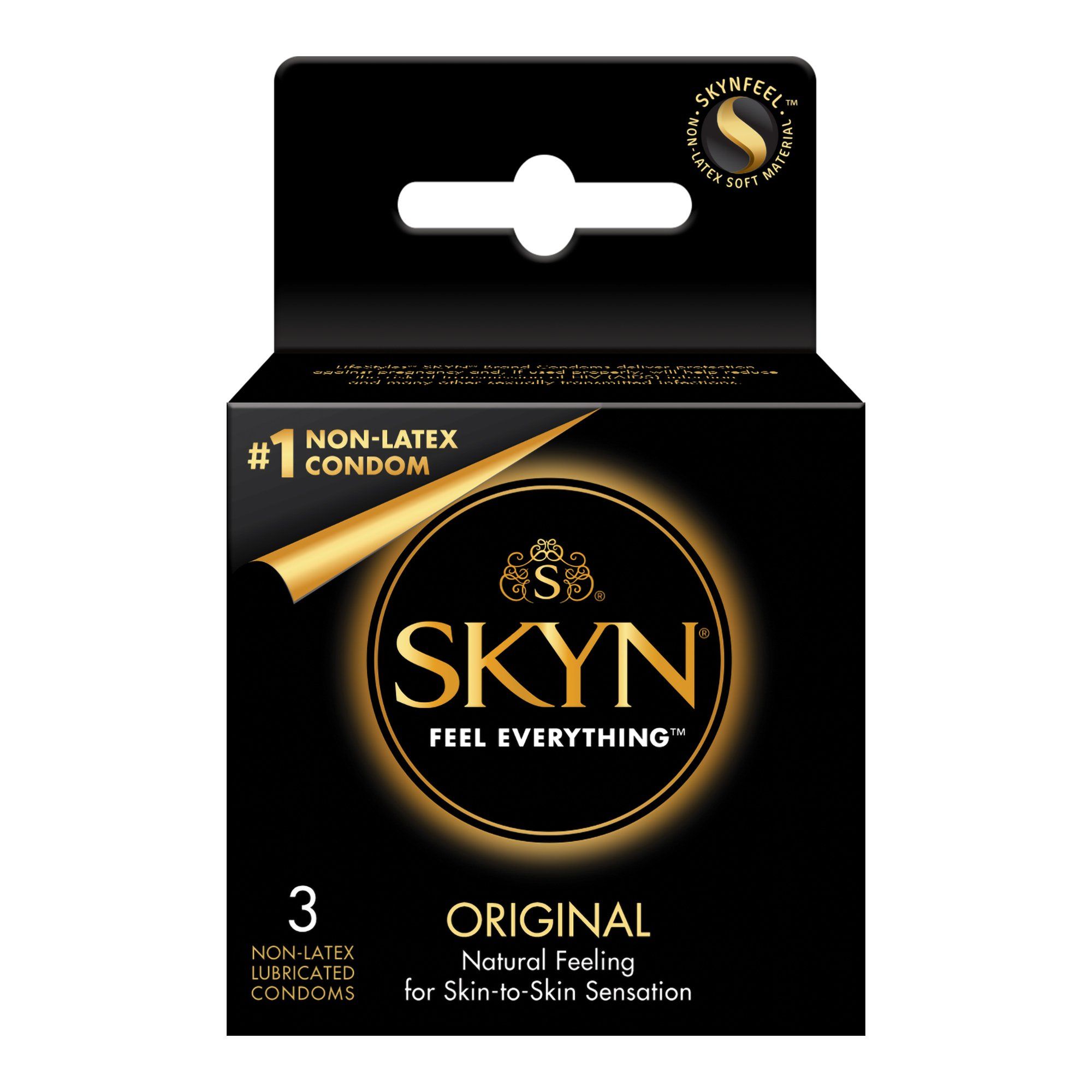 SKYN Non-Latex Lubricated Condoms, Original - 3 ct