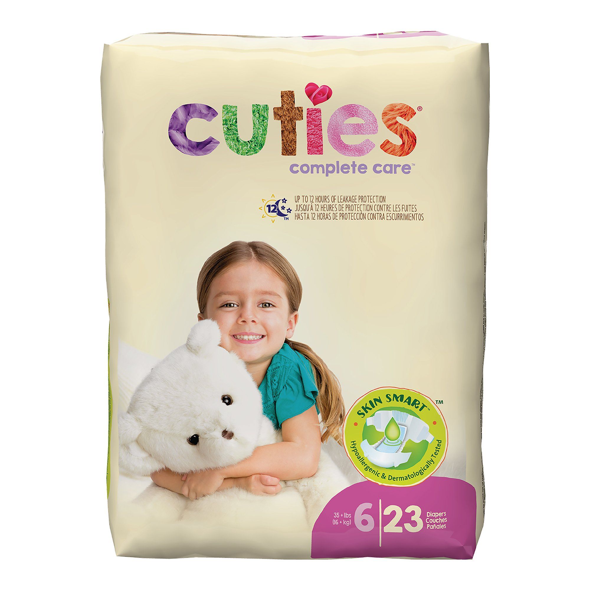 Cuties Complete Care Baby Diapers, Size 6 - 23 ct