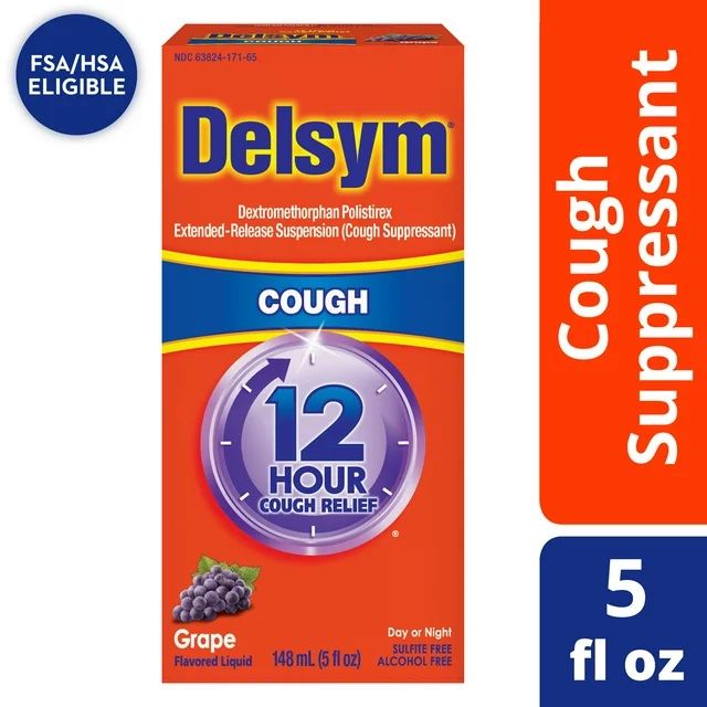 Delsym Cough Relief Liquid, Grape - 5 fl oz