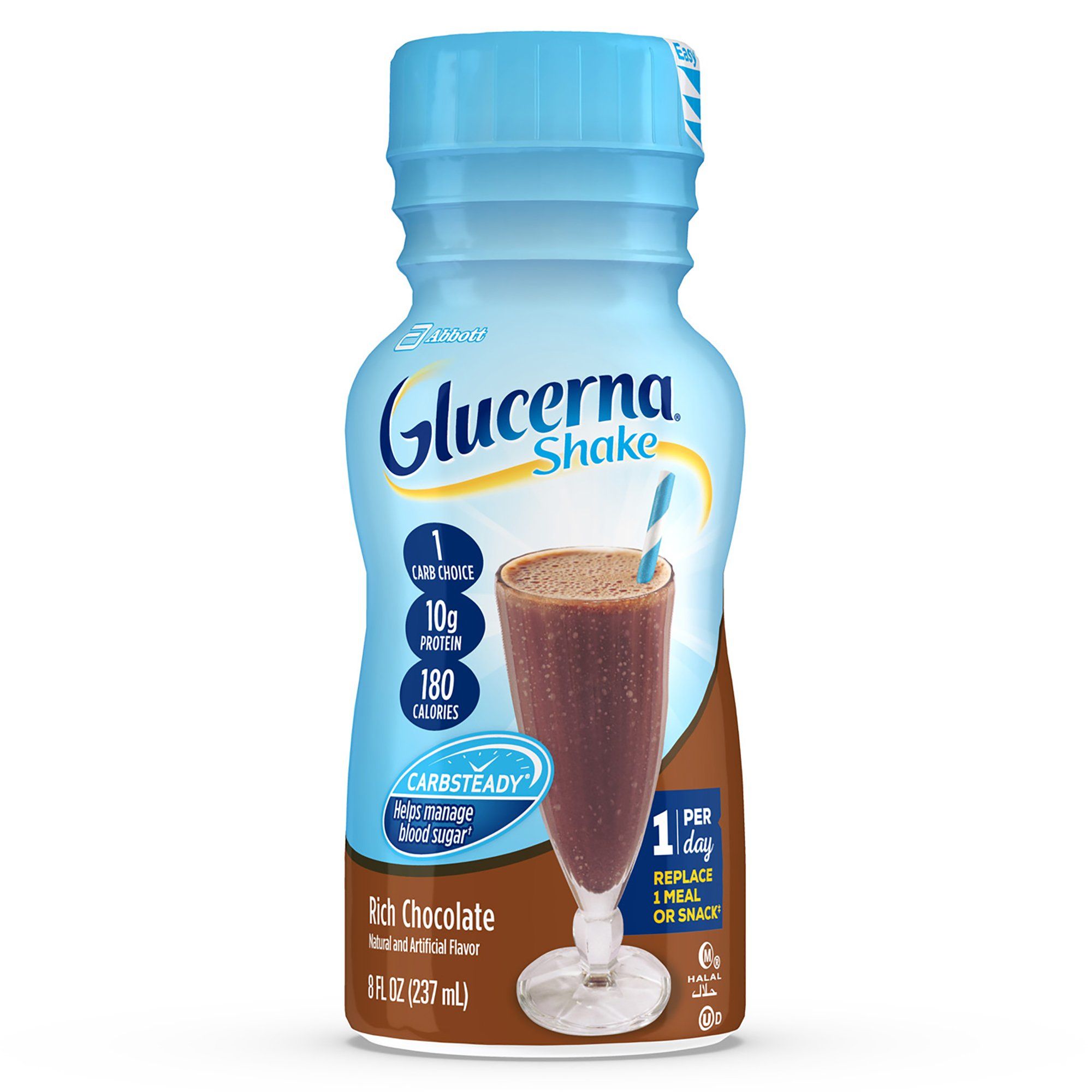 Glucerna Diabetic Protein Shake, Rich Chocolate, 8 fl oz - 6 ct