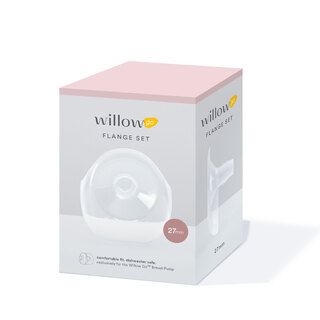 Willow Go Wearable Breast Pump Flange Set, 27mm - 2 Pack
